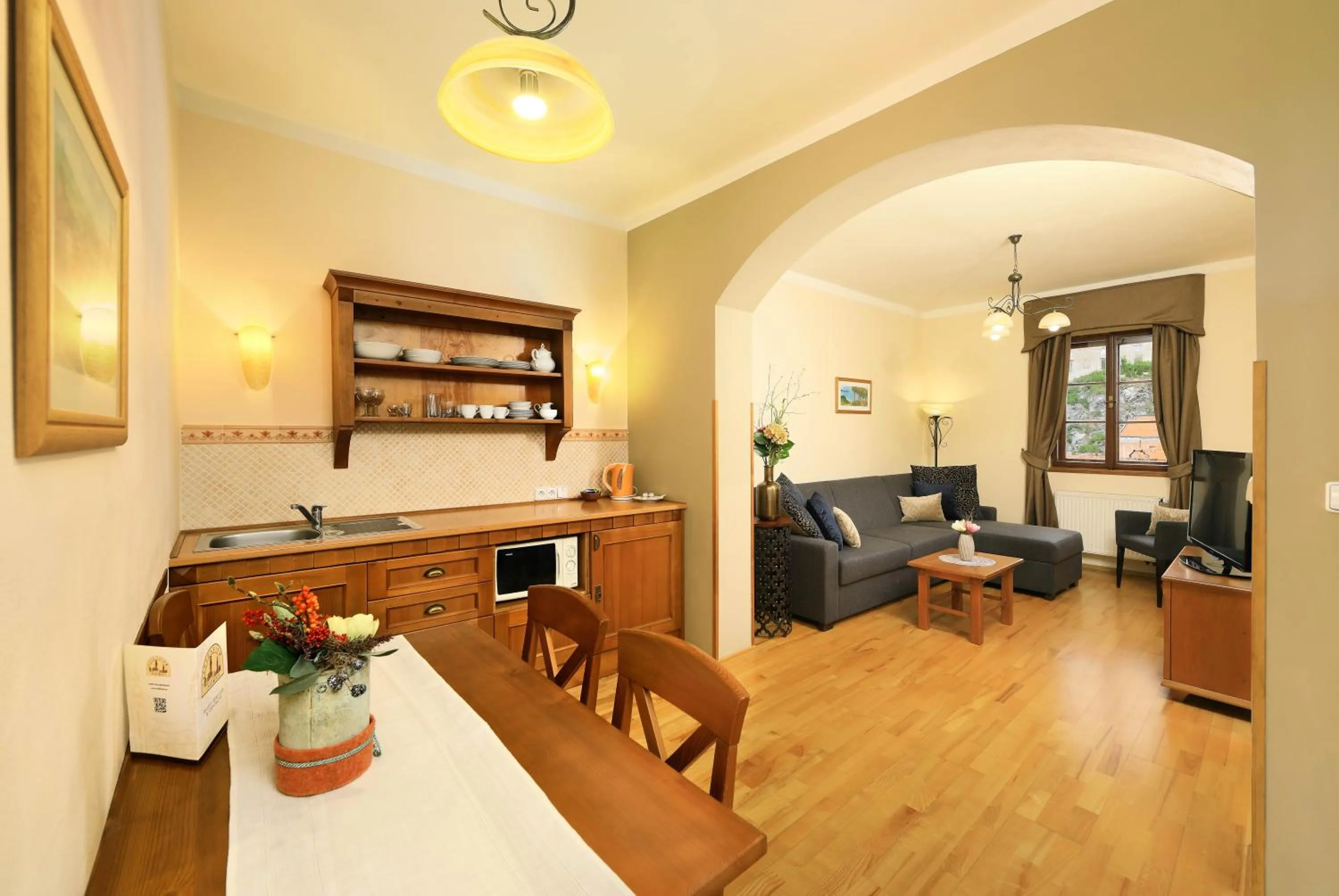 Living room in Castle View Apartments