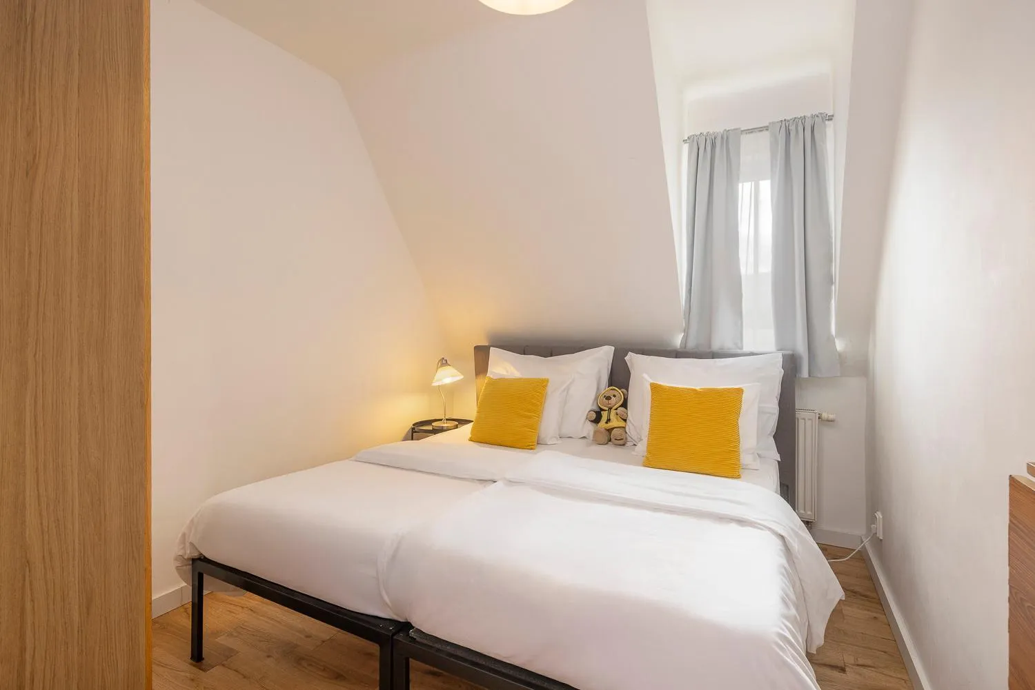 Bed in Pytloun Self Check-in Hotel Liberec