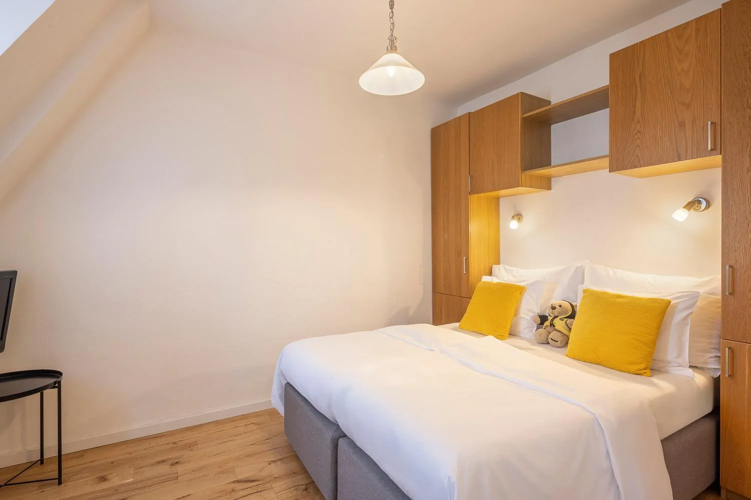 Bed in Pytloun Self Check-in Hotel Liberec