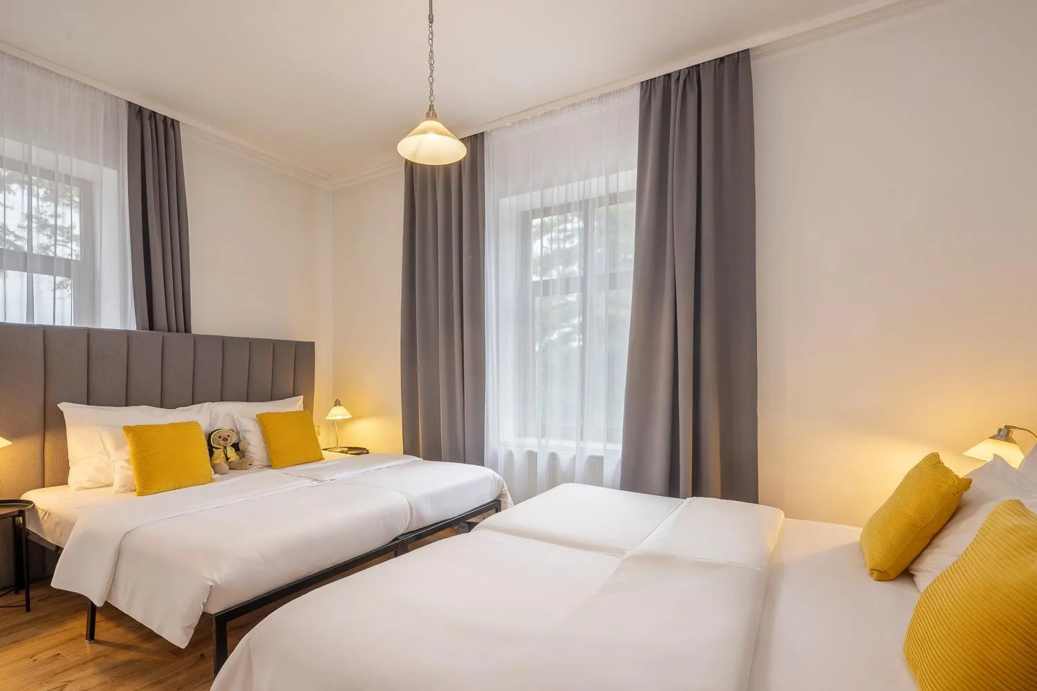 Bed in Pytloun Self Check-in Hotel Liberec