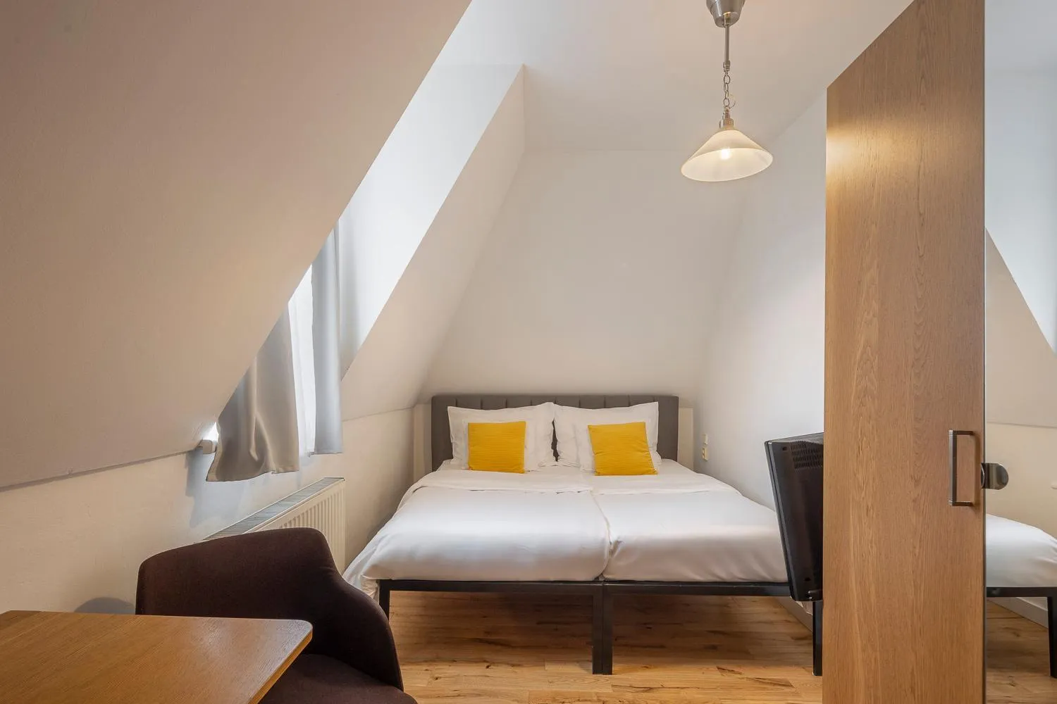 Bed in Pytloun Self Check-in Hotel Liberec