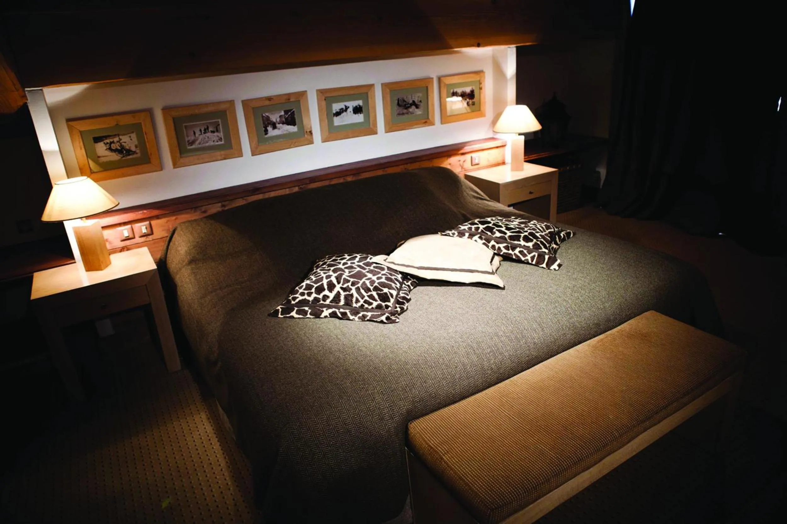 Photo of the whole room, Bed in Hôtel Les Barmes De l'Ours