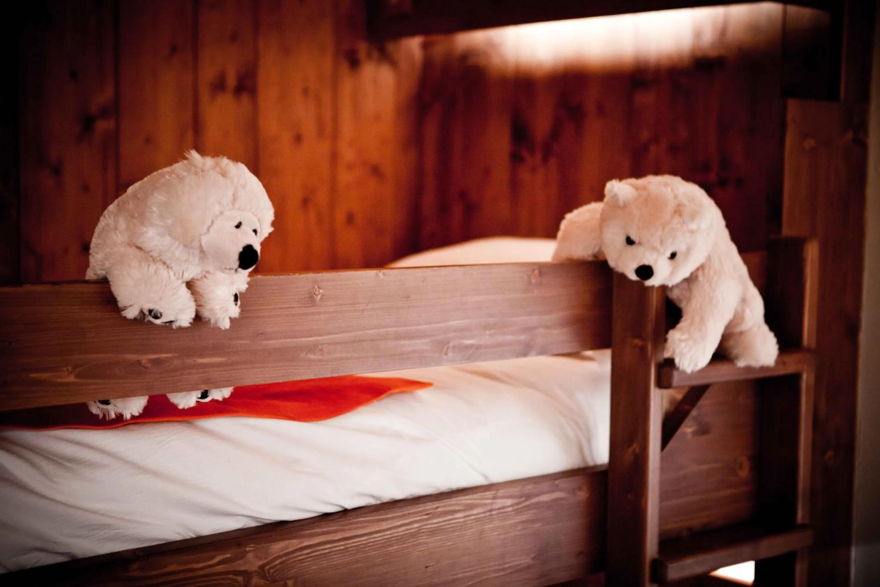 Bed in Hôtel Les Barmes De l'Ours