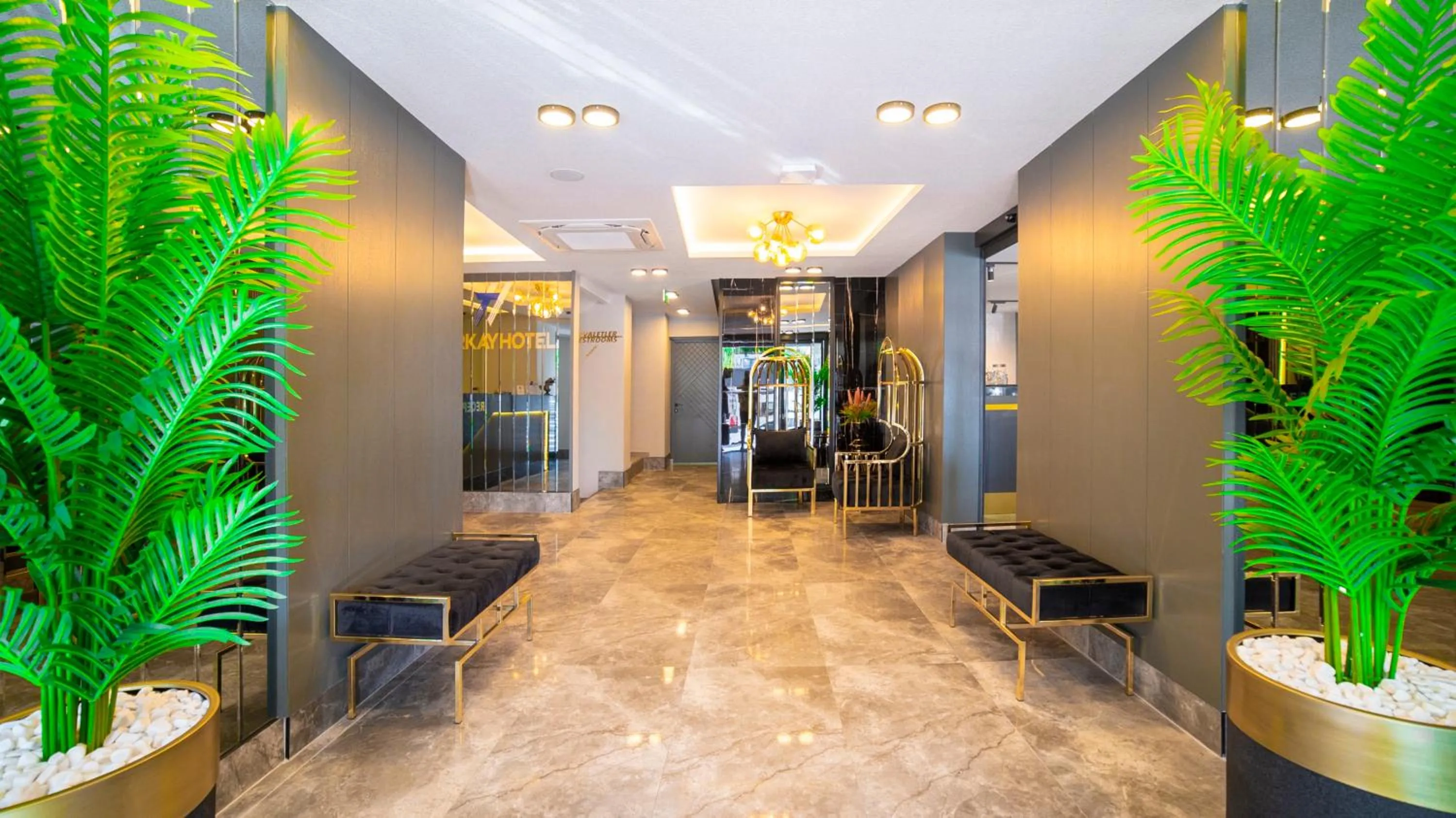 Lobby or reception in Türkay Hotel