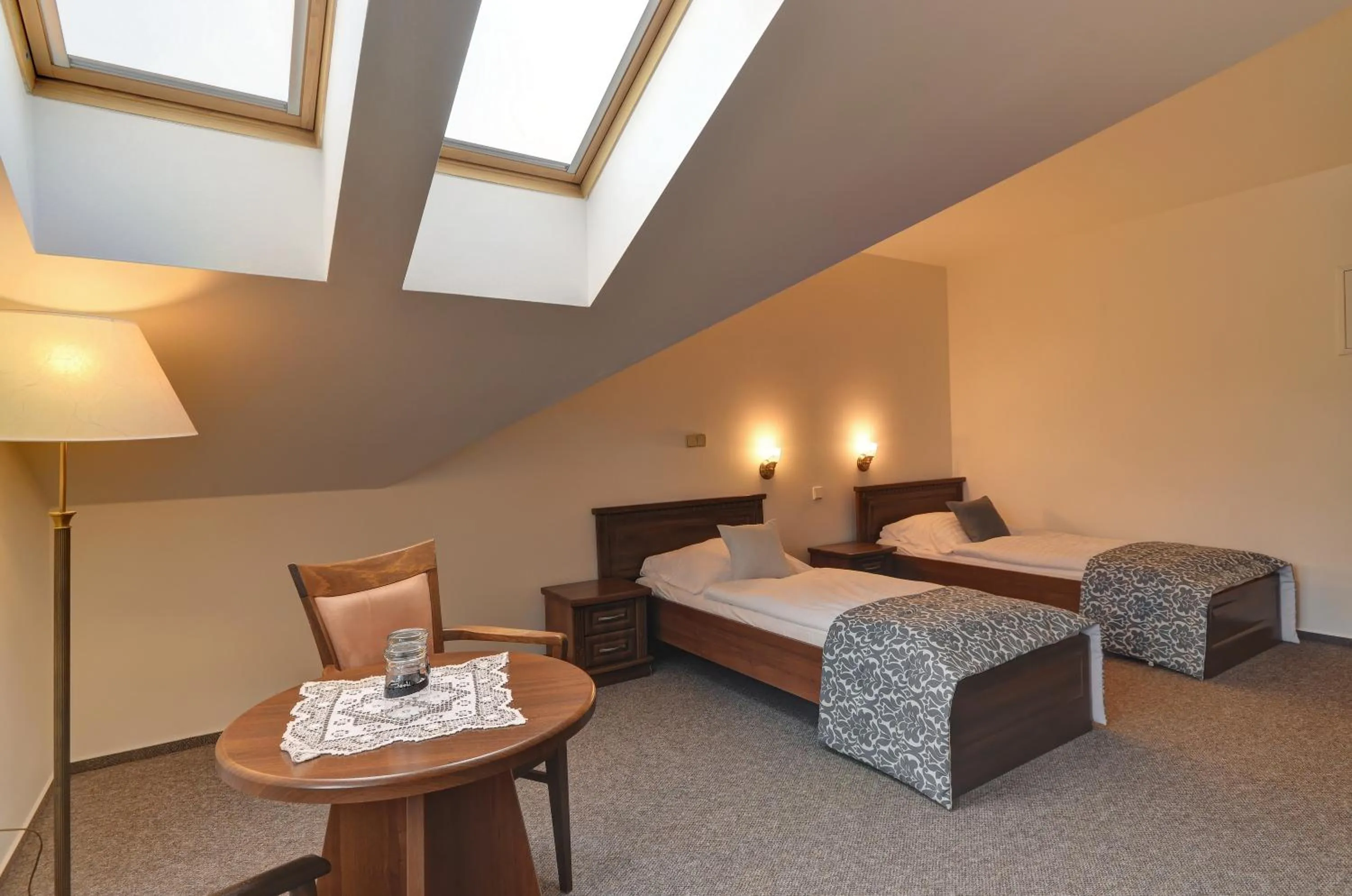 Bed in Hotel U Pramenu