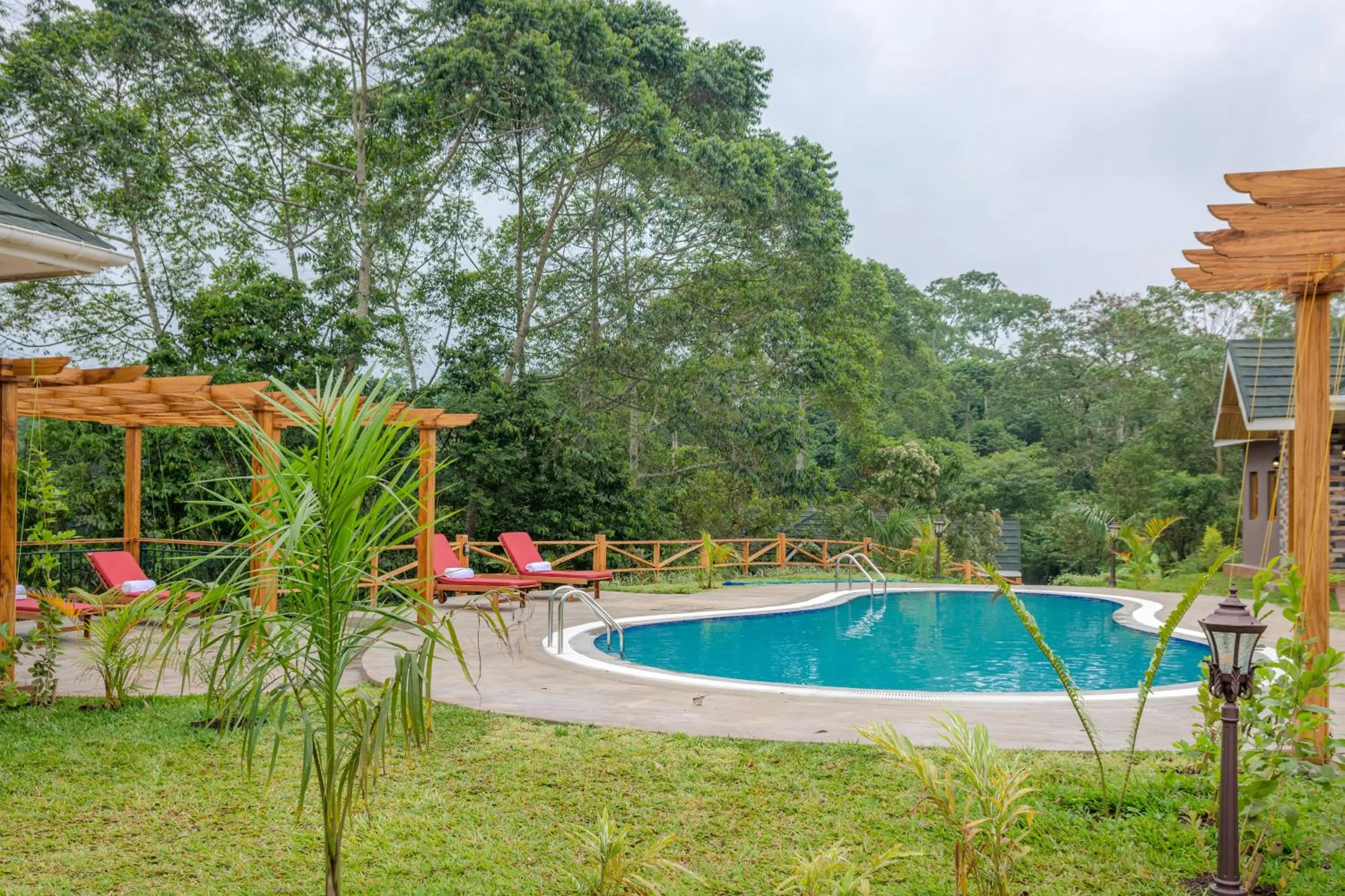 Pool view in Chimpundu Lodge