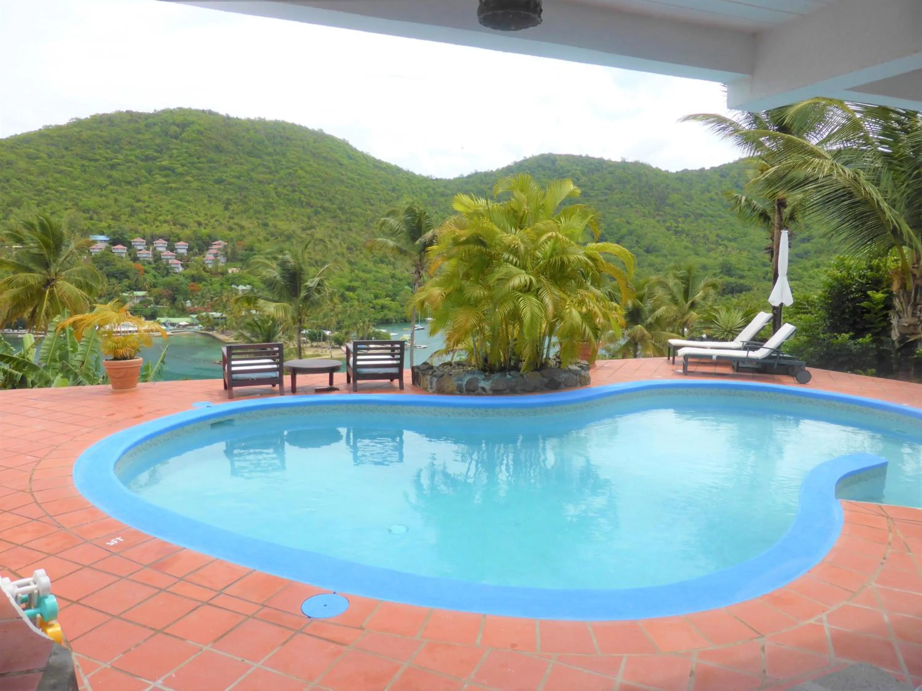 Pool view in Marigot Palms Luxury Caribbean Apartment Suites