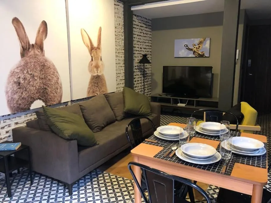 Seating Area in Departamento muy amplio y moderno en la CONDESA