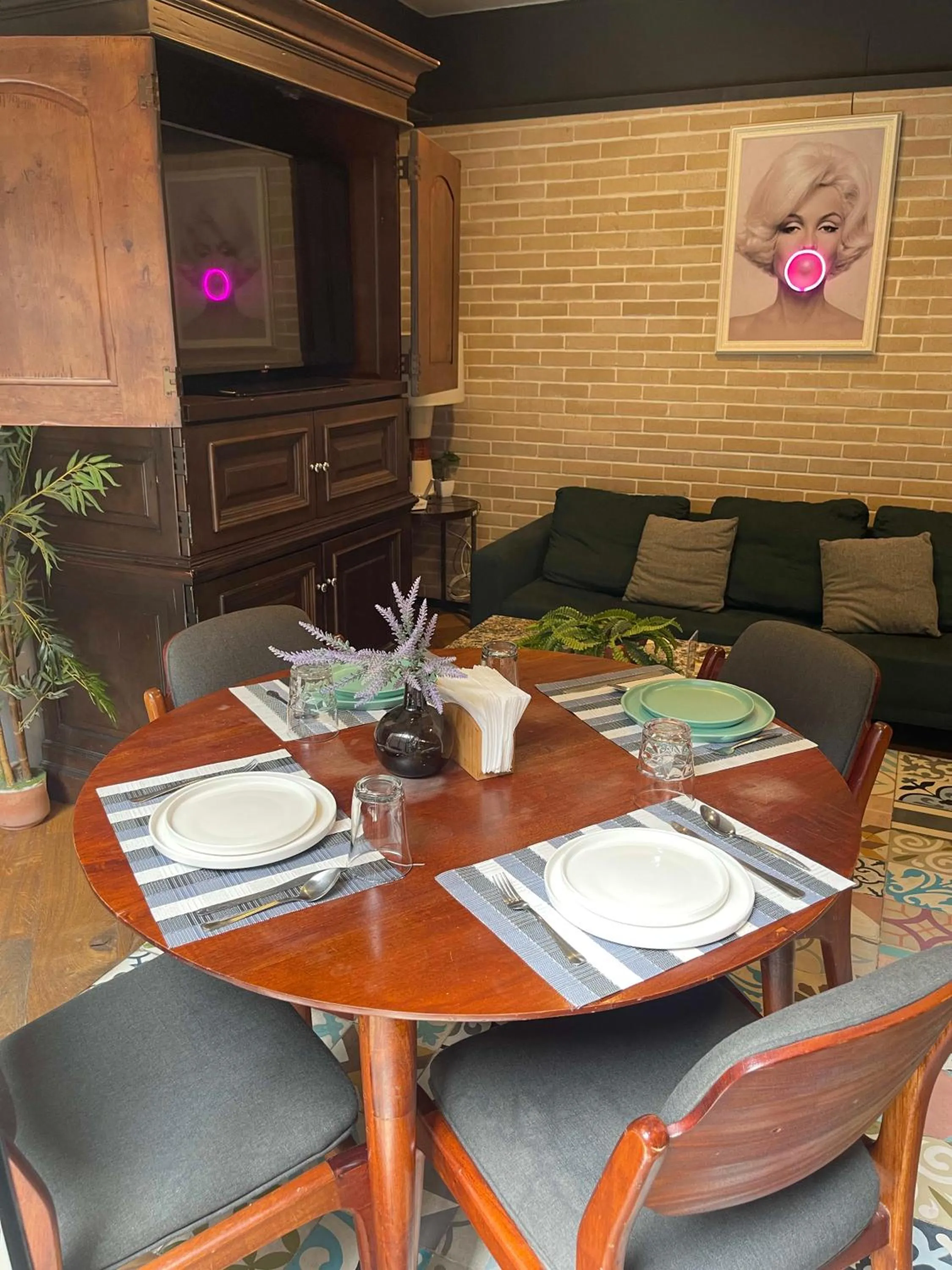 Dining Area in TERRAZA a una cuadra del Angel, King size Bed