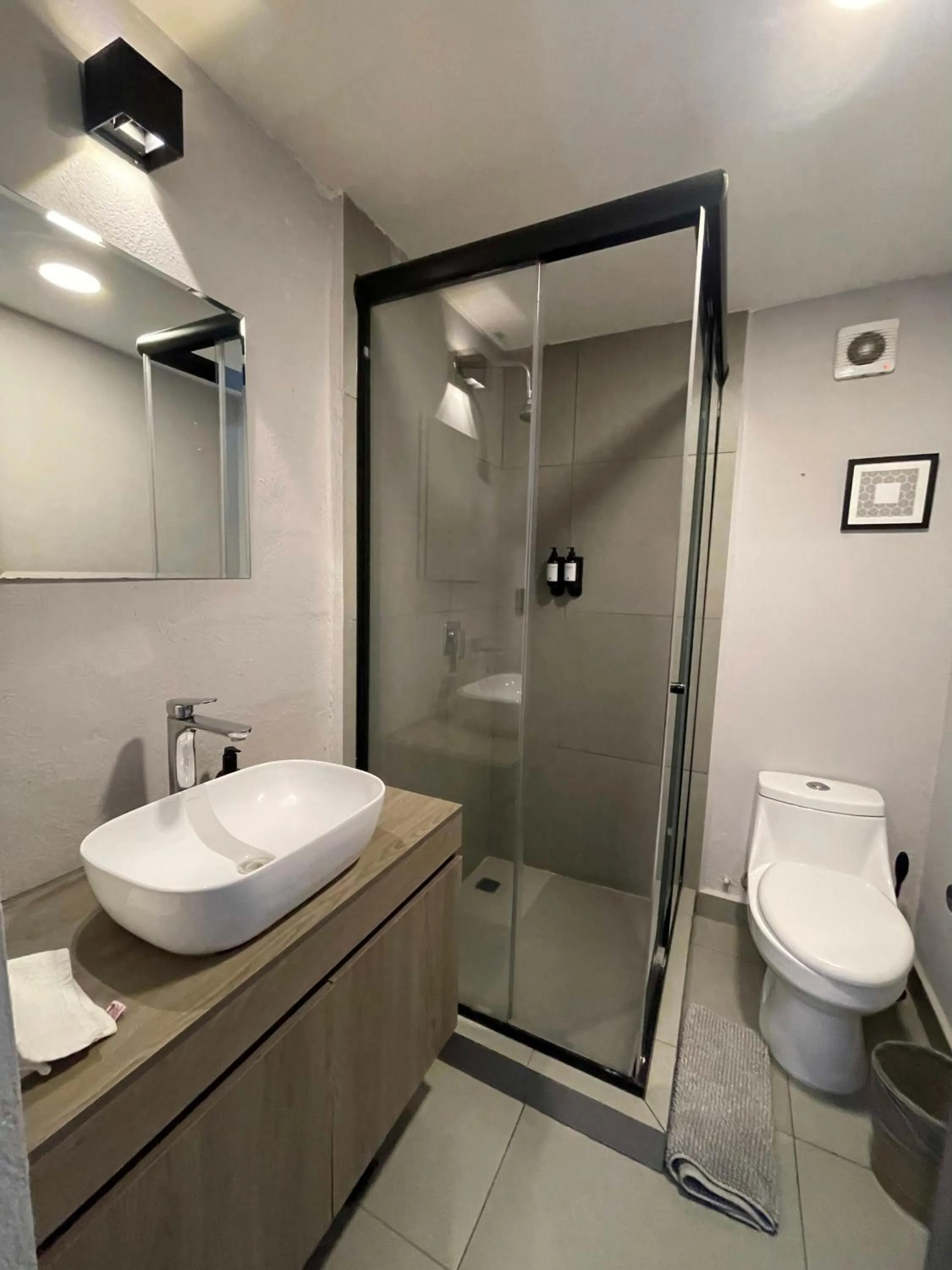 Bathroom in TERRAZA a una cuadra del Angel, King size Bed