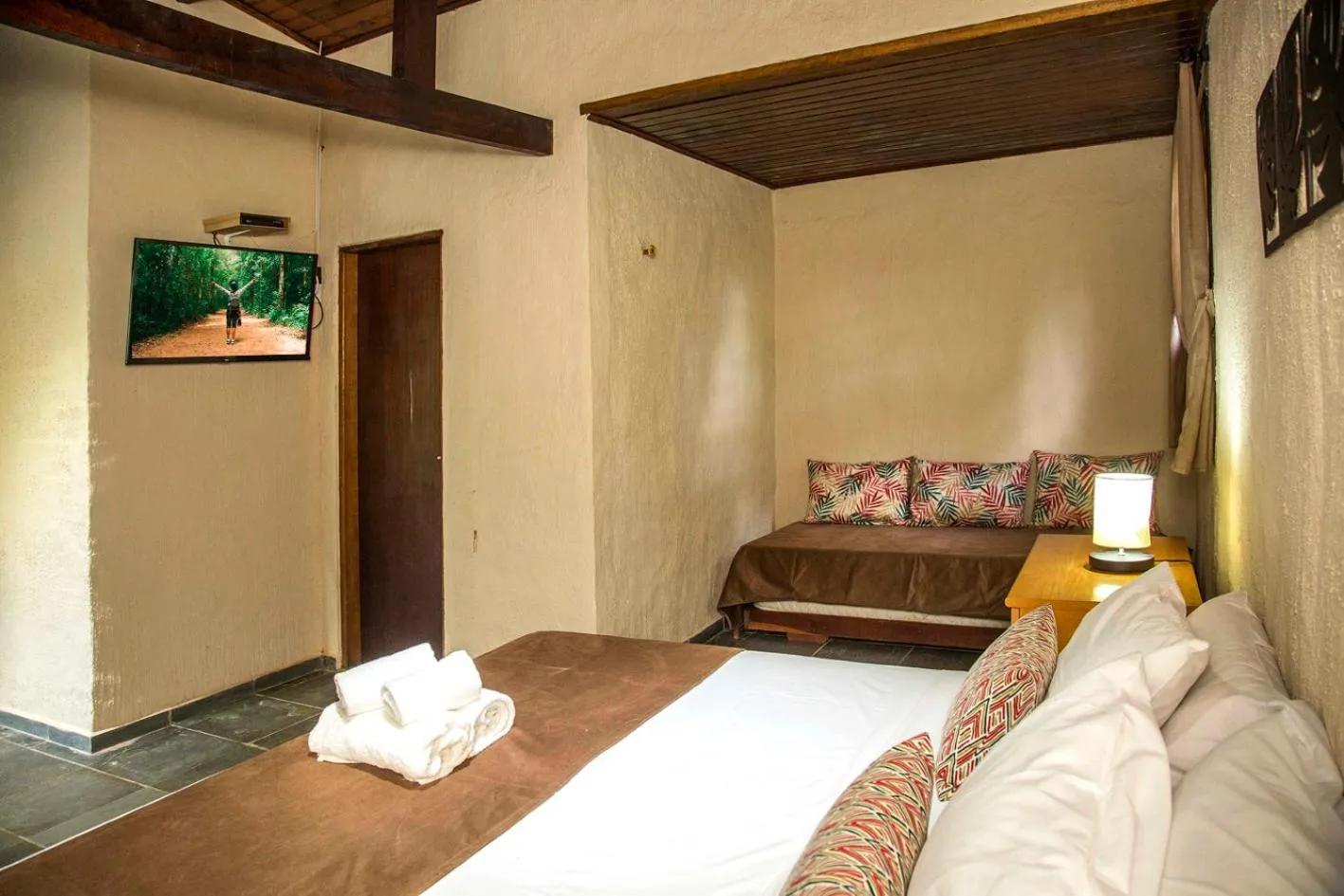 TV and multimedia, Bed in Pousada Realeza Atibaia