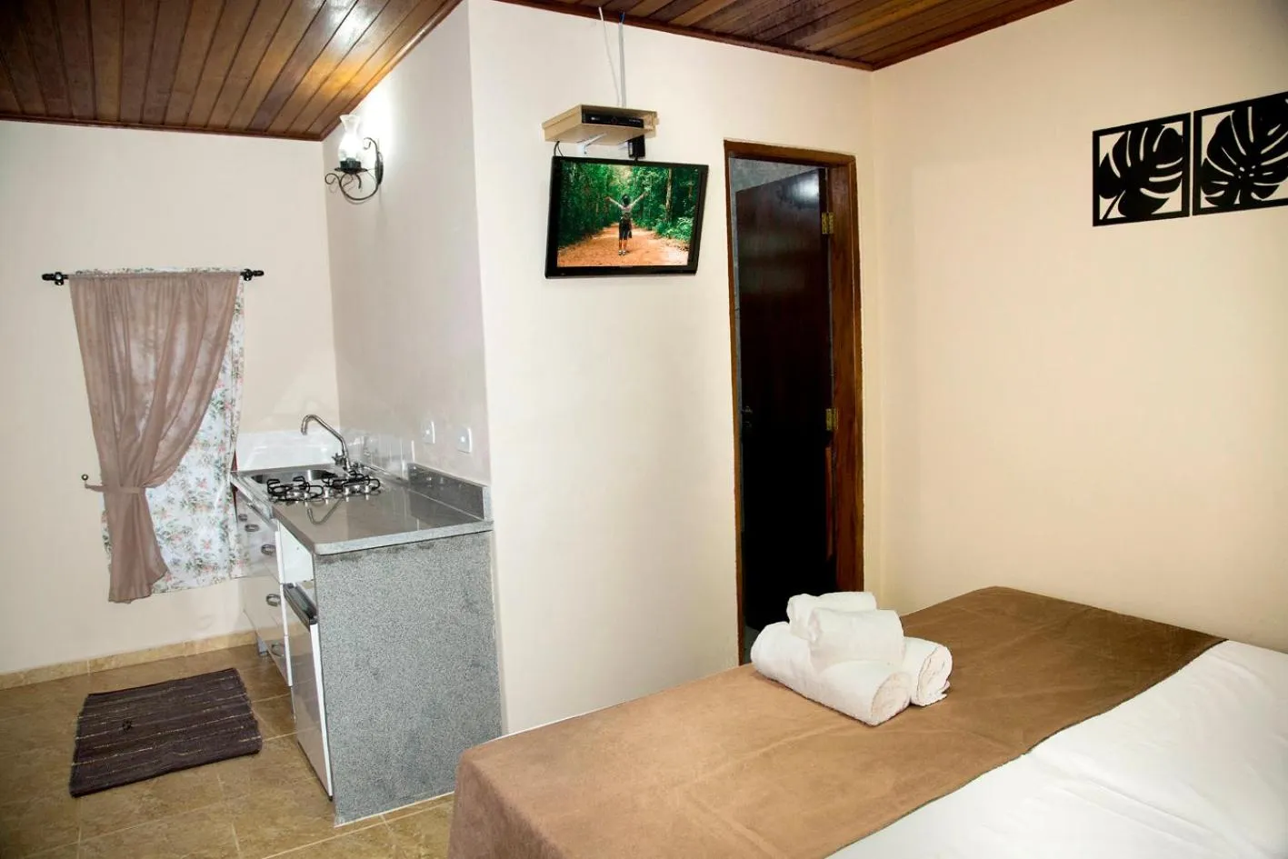 TV and multimedia, Bed in Pousada Realeza Atibaia