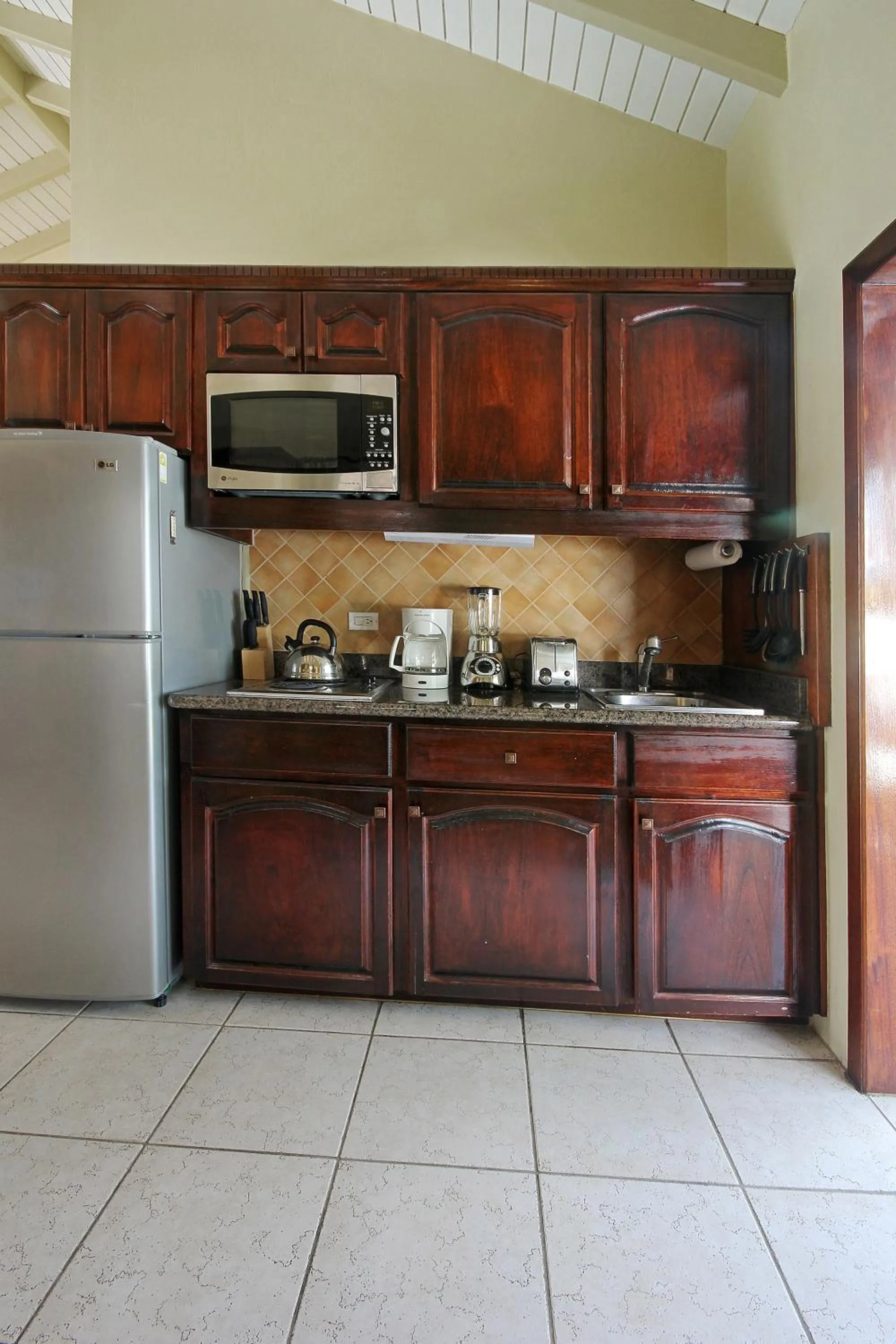 Kitchen or kitchenette in Mary's Boon Beach Resort & Spa