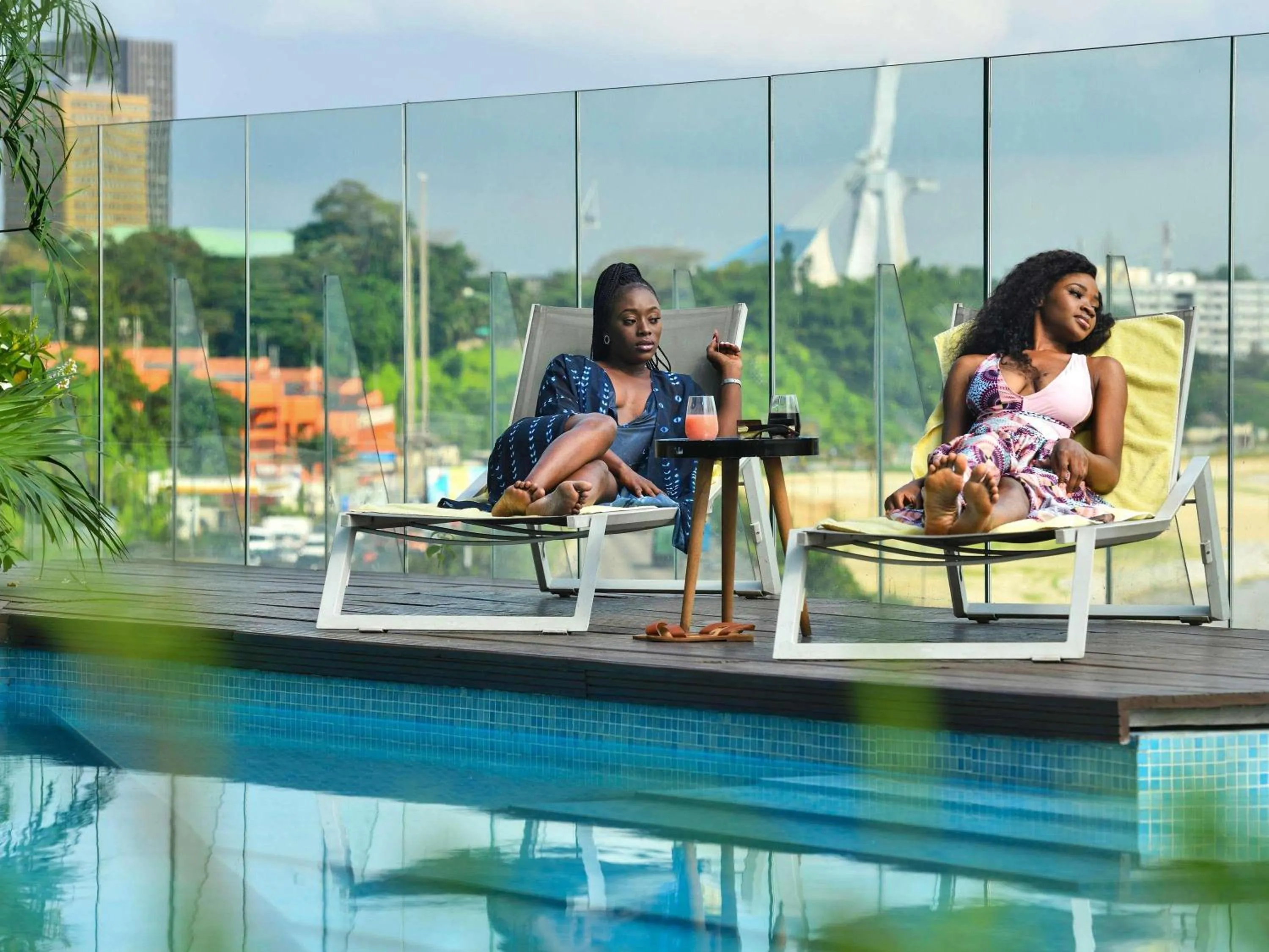 Pool view in Pullman Abidjan