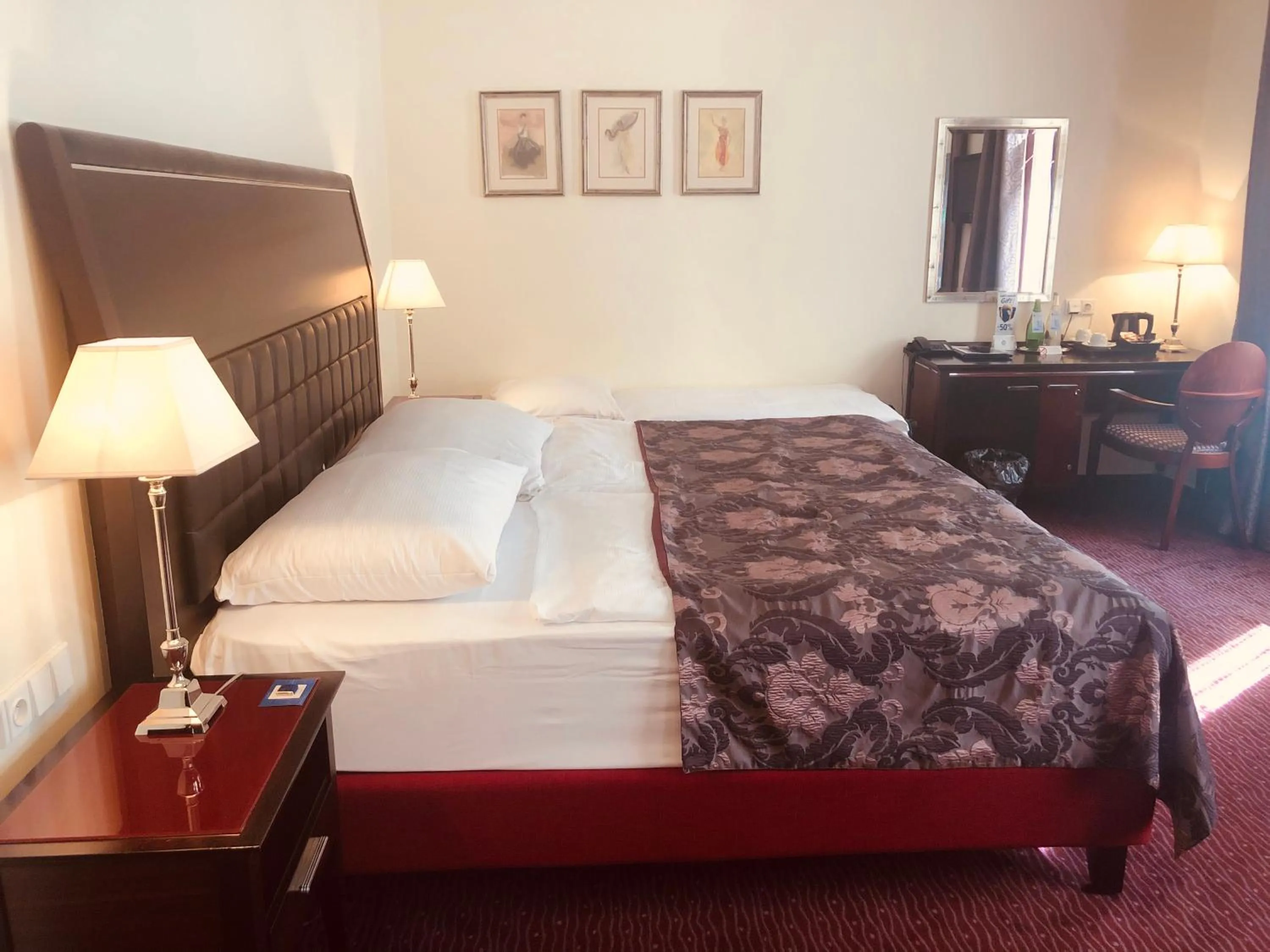 Bed in EA Embassy Prague Hotel