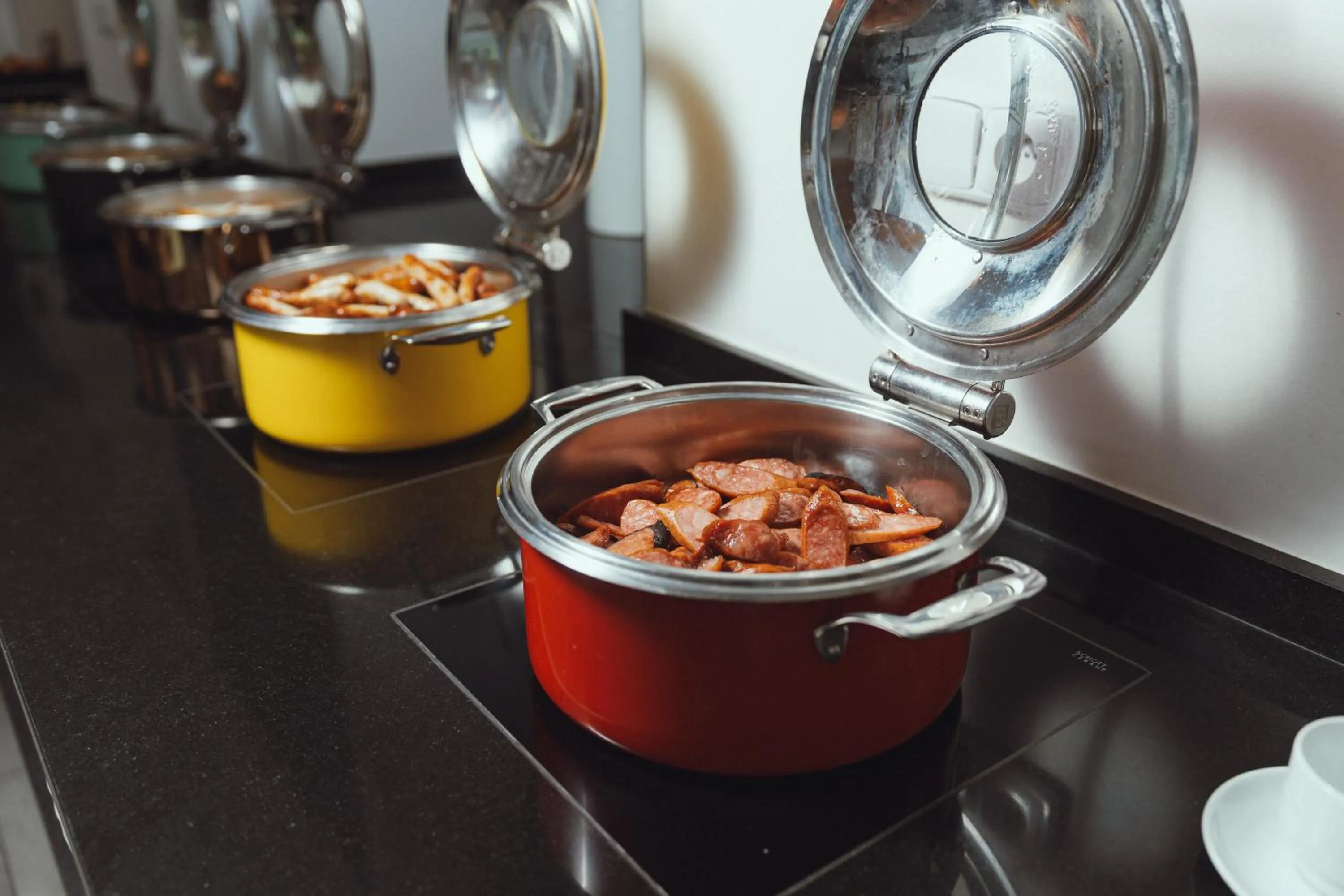 Buffet breakfast in EA Embassy Prague Hotel