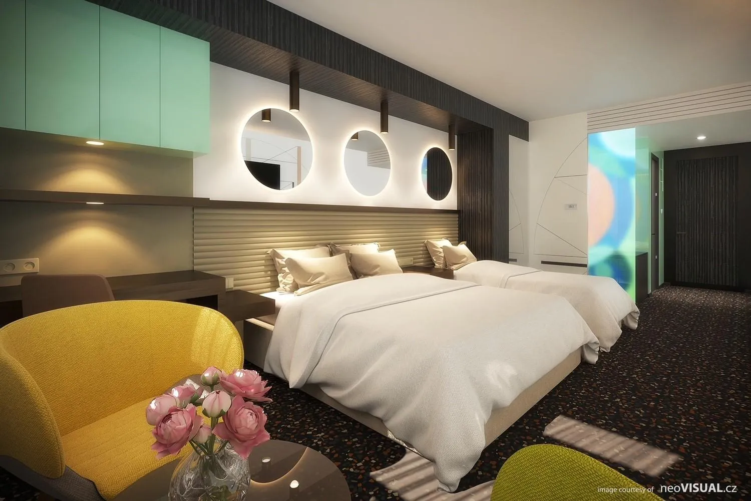 Bed in EA Embassy Prague Hotel