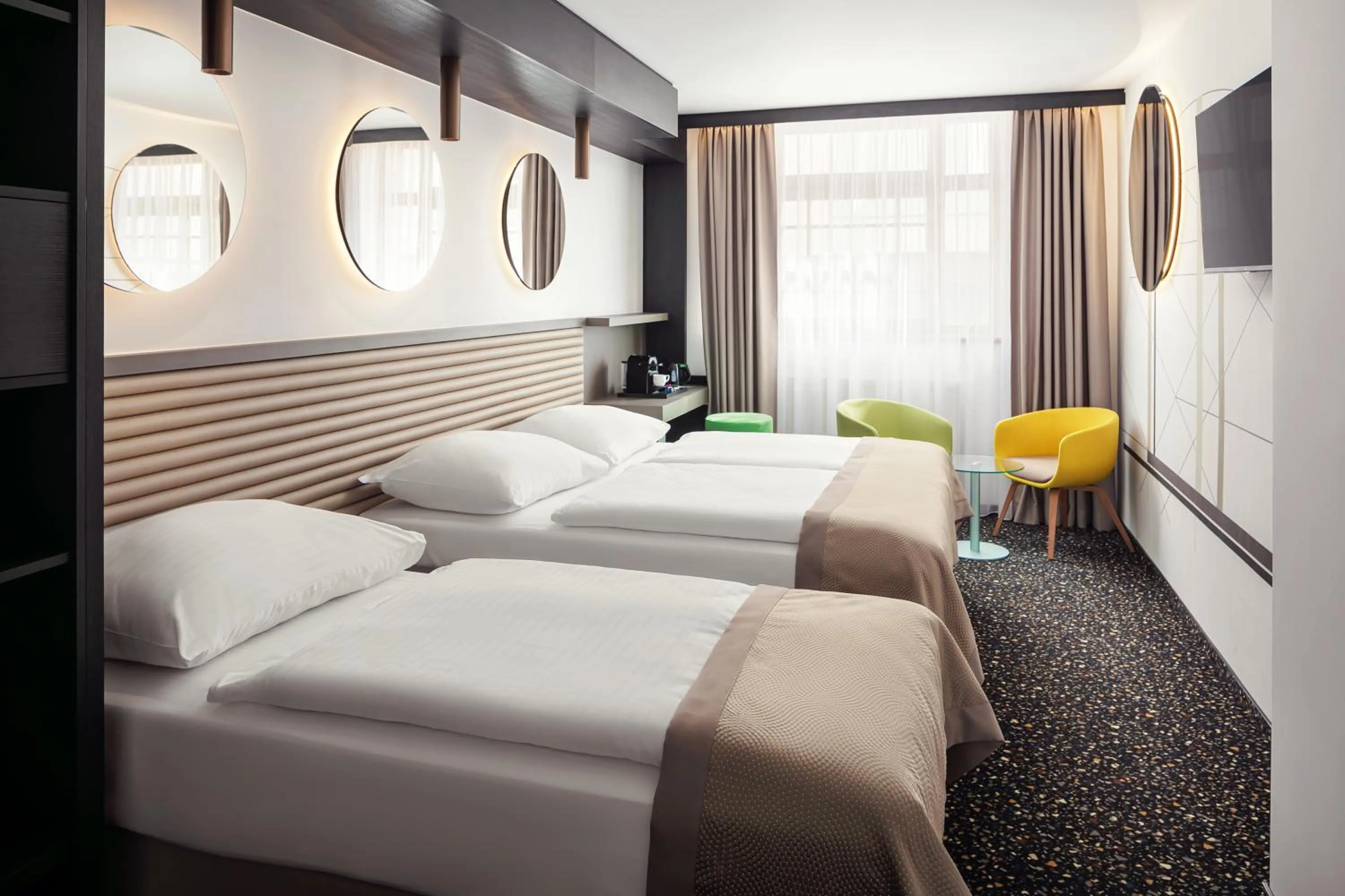 Bed in EA Embassy Prague Hotel