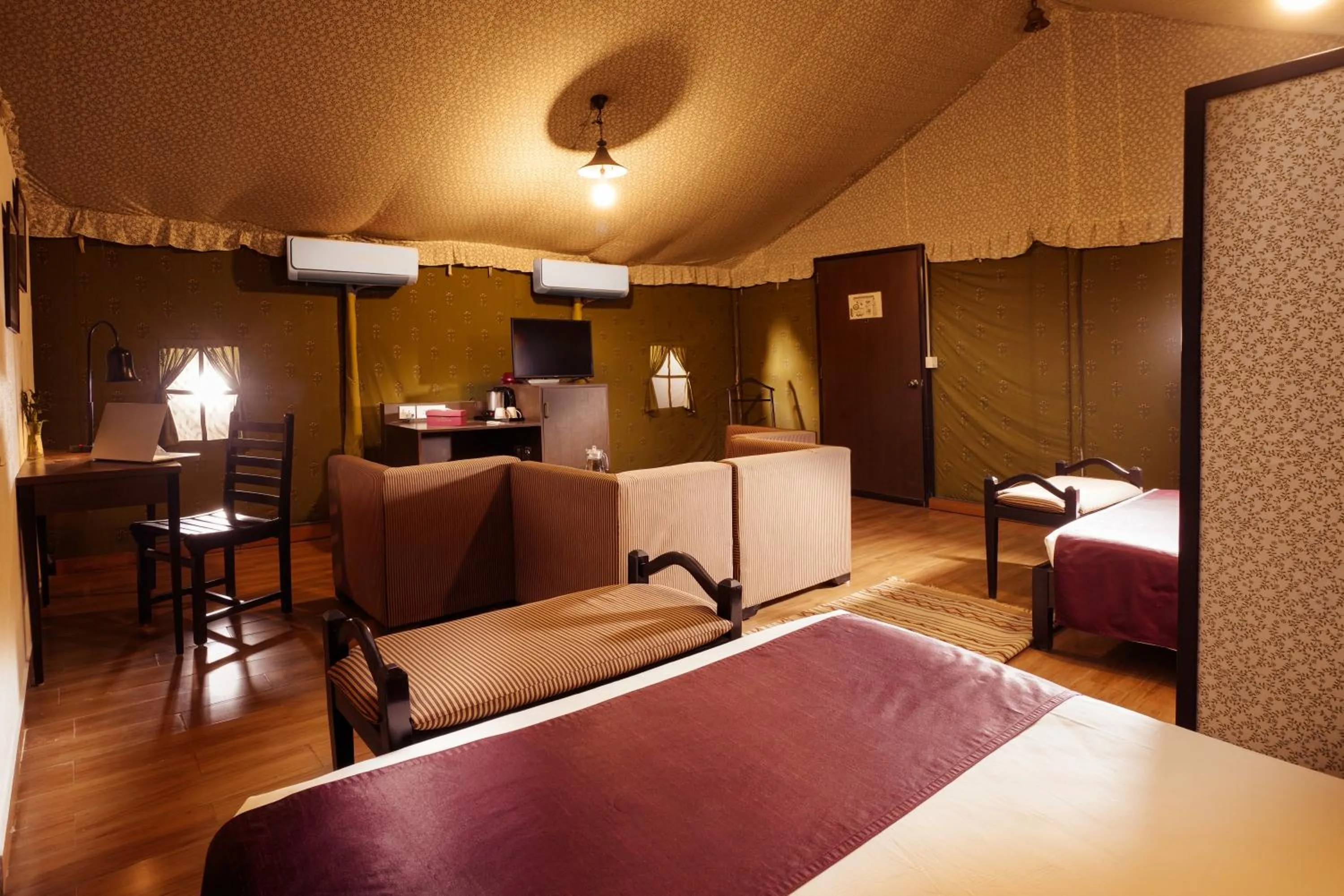 Bed in Olde Bangalore Resort and Wellness Center