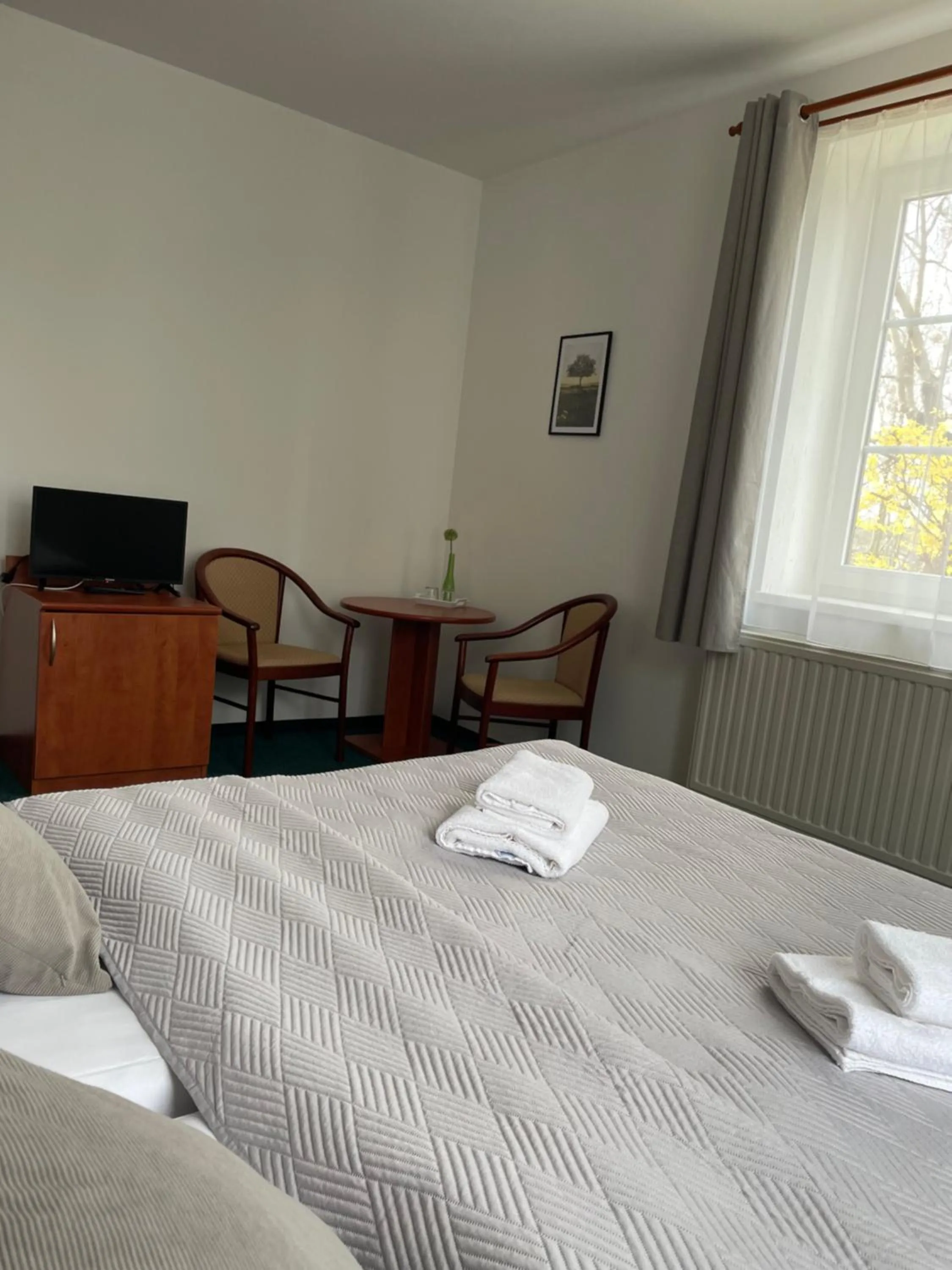 Bed in Hotel Karolina