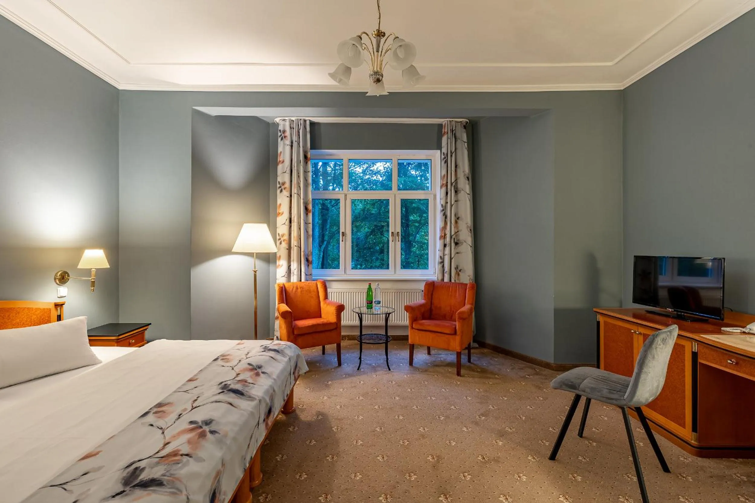 Seating area, Bed in Spa & Wellness Hotel Silva