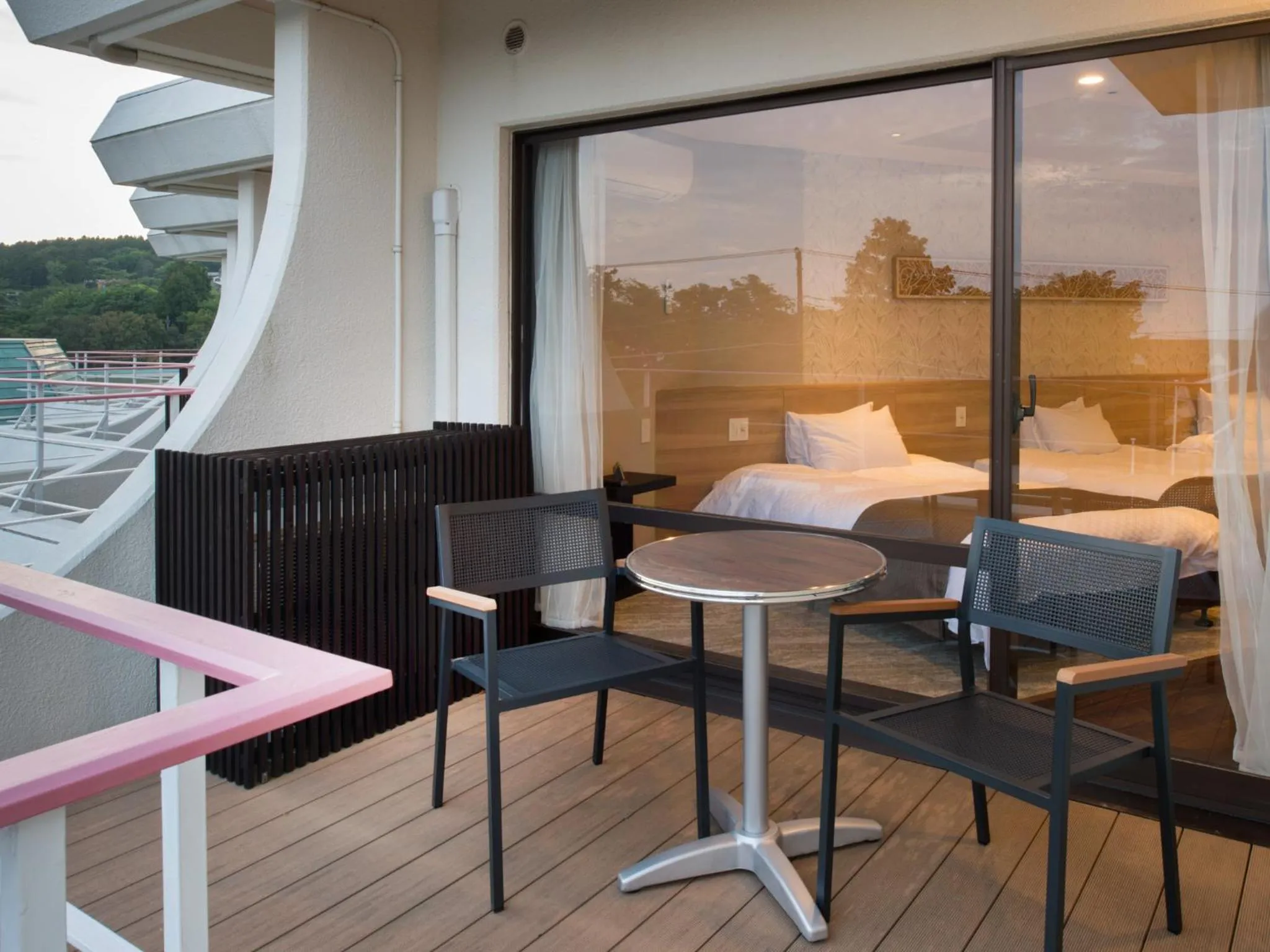 Balcony/Terrace in Izu-Kogen Wan Wan Paradise Hotel & Cottage