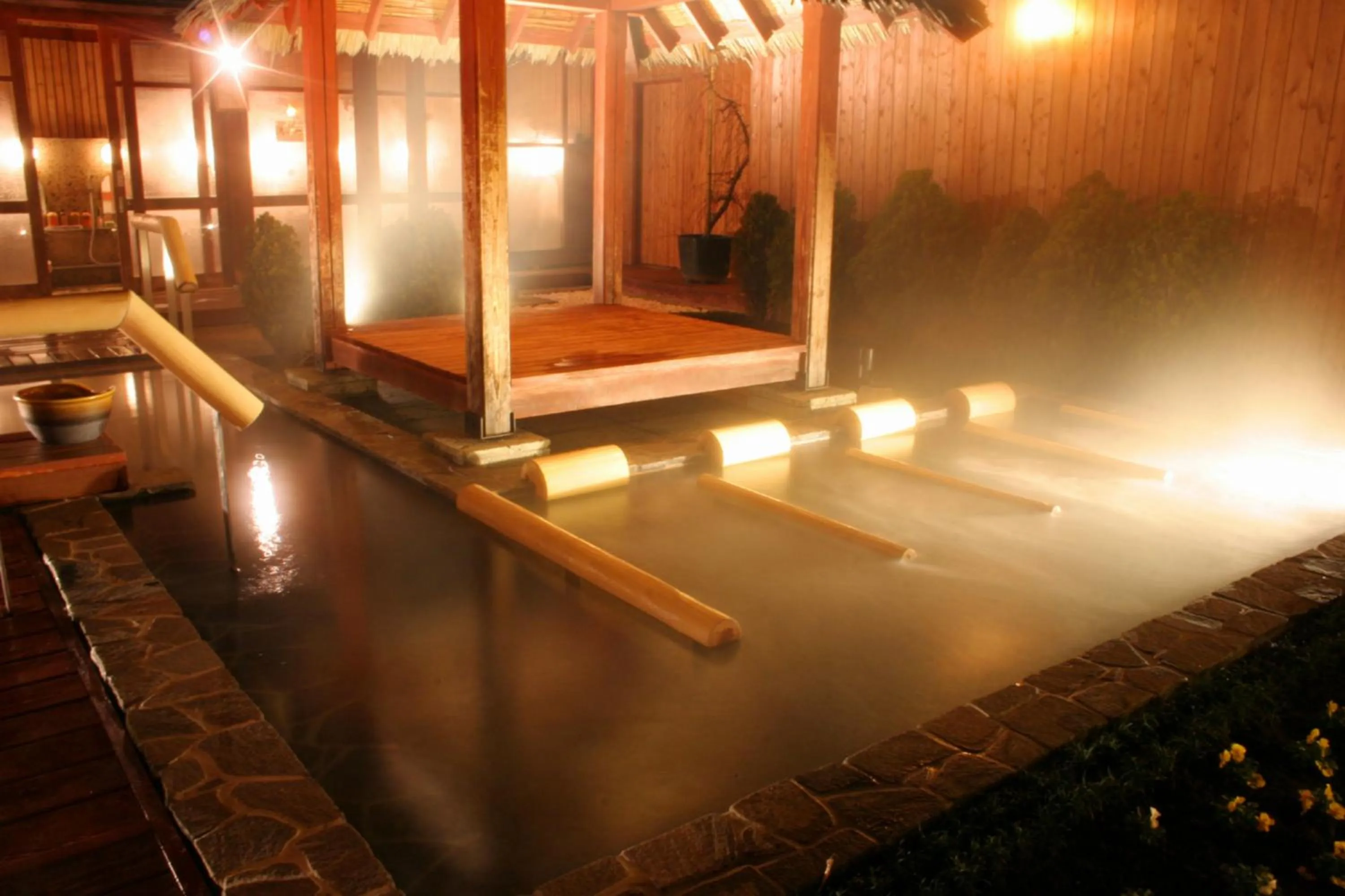 Hot Spring Bath in Izu-Kogen Wan Wan Paradise Hotel & Cottage