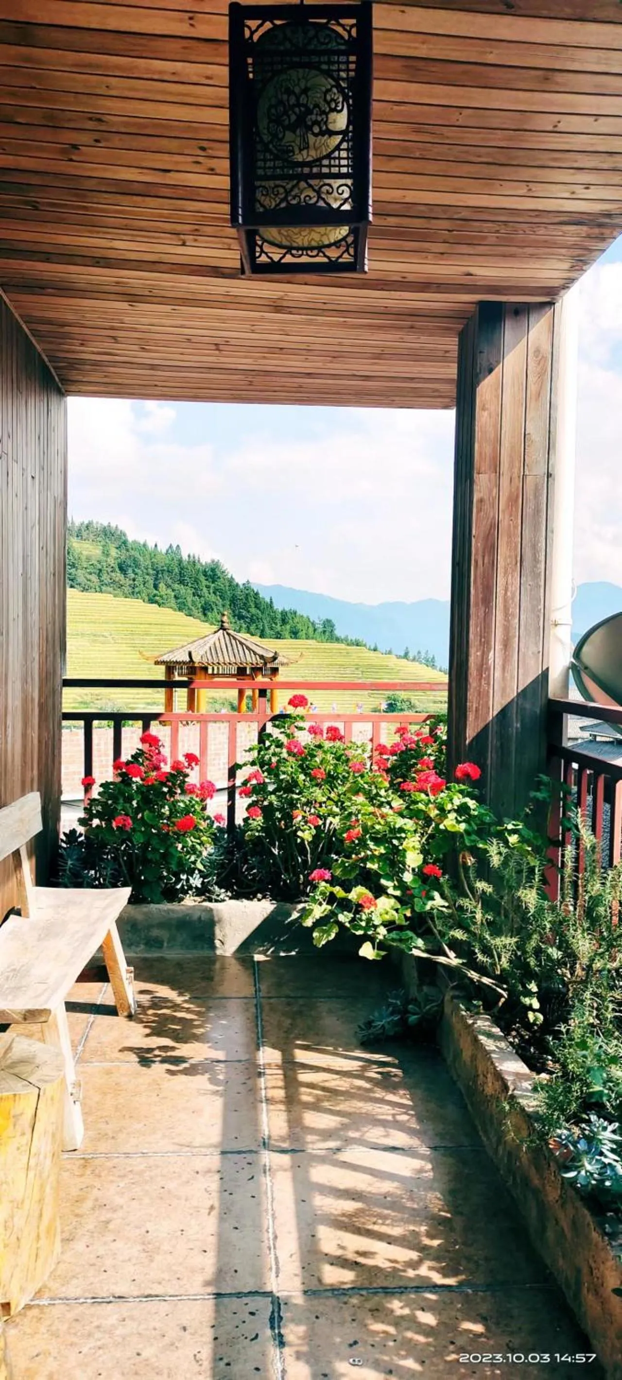 Balcony/Terrace in Longji Holiday Hotel