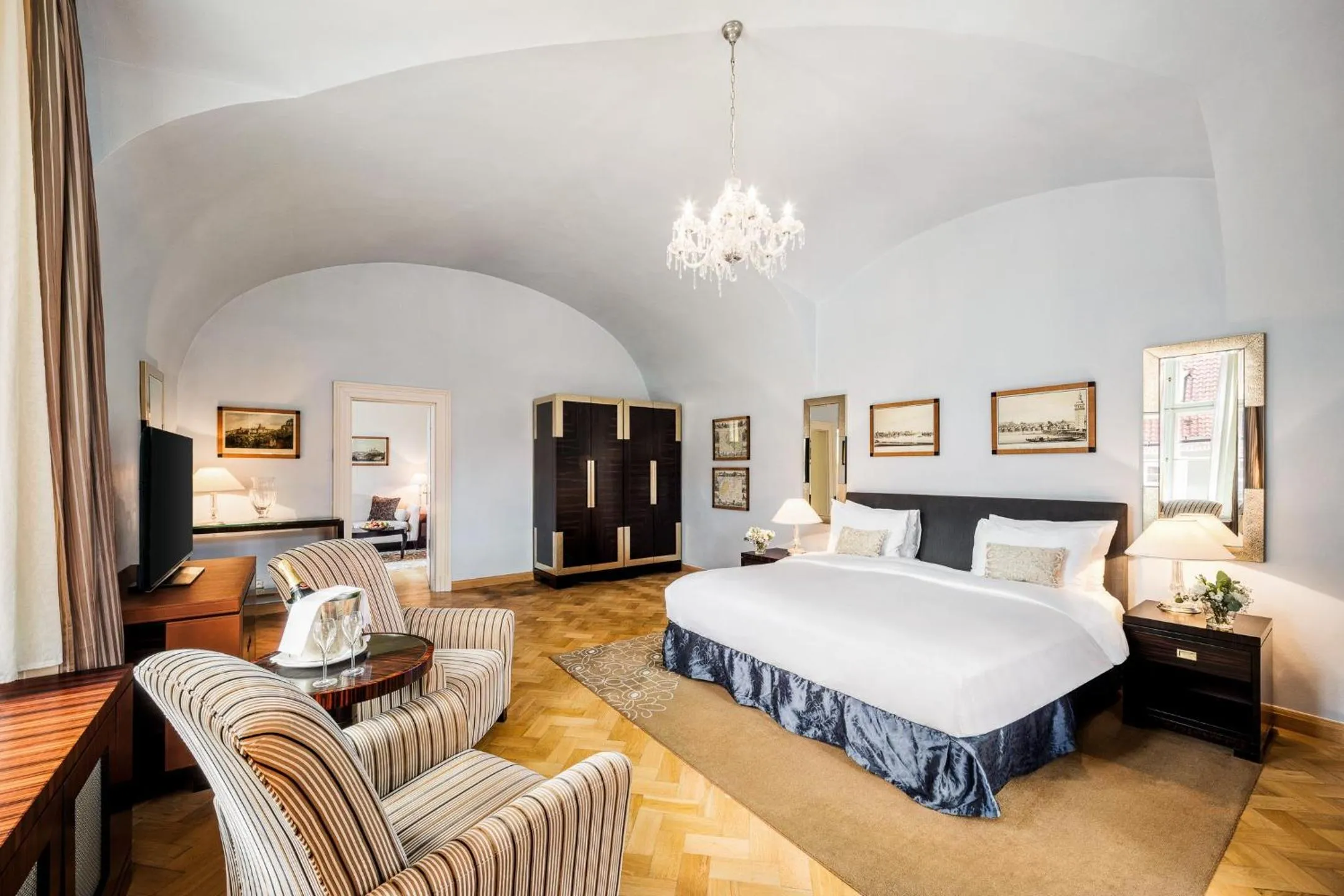 Photo of the whole room, Bed in Mandarin Oriental, Prague