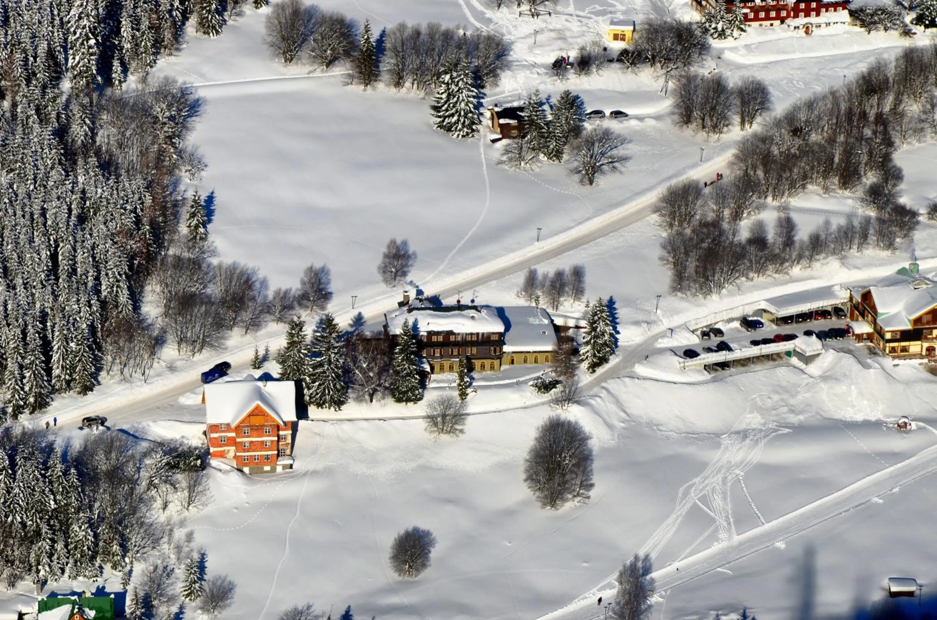 Bird's eye view in Alpský Hotel
