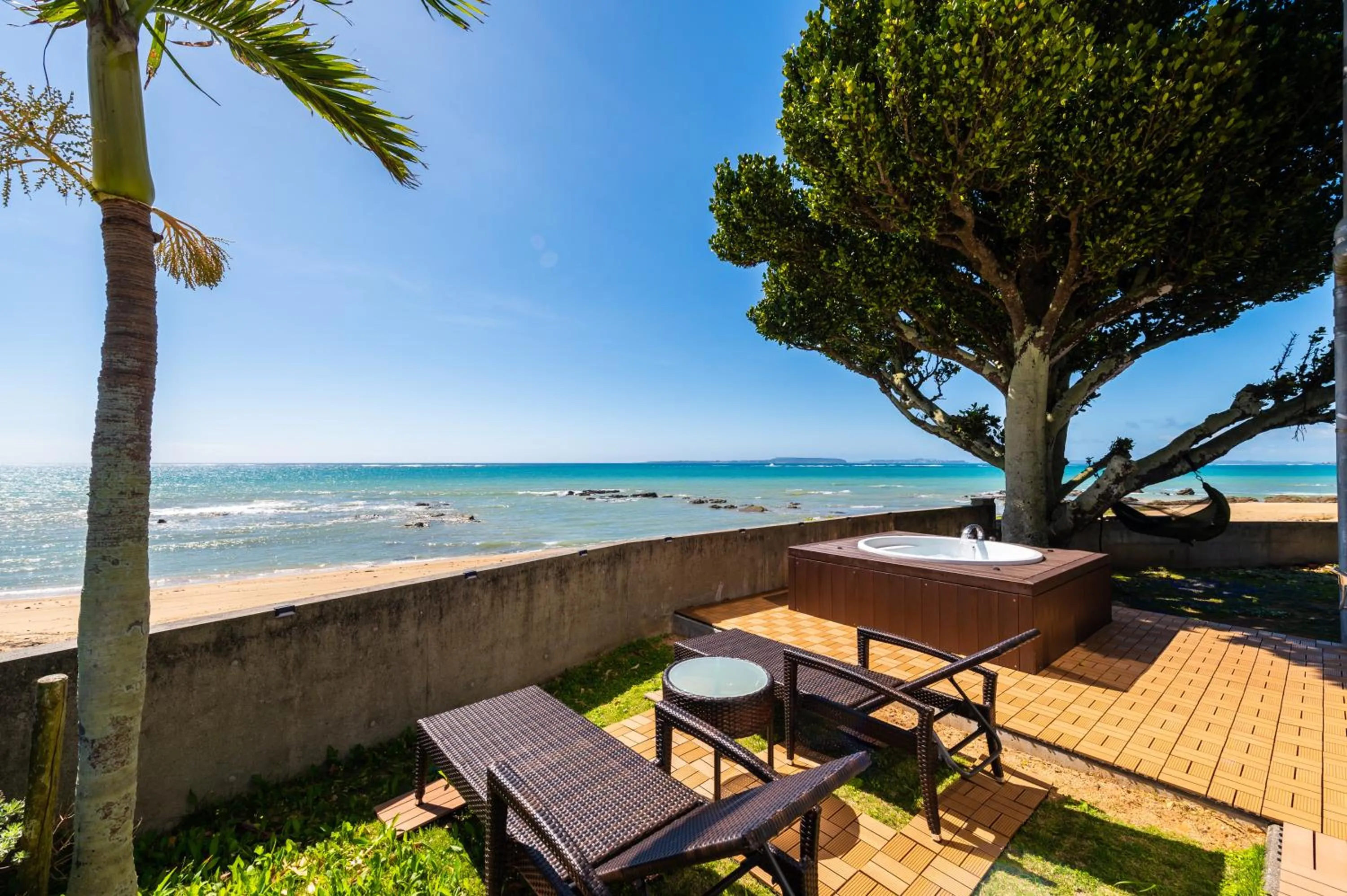 Beach in Pine House in Ginoza