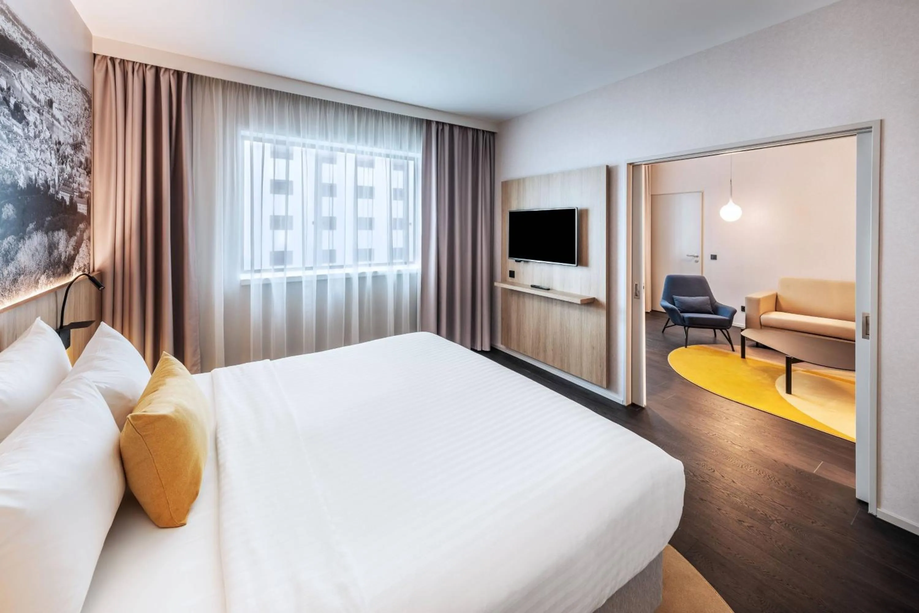 Bedroom, Bed in Courtyard by Marriott Prague Airport