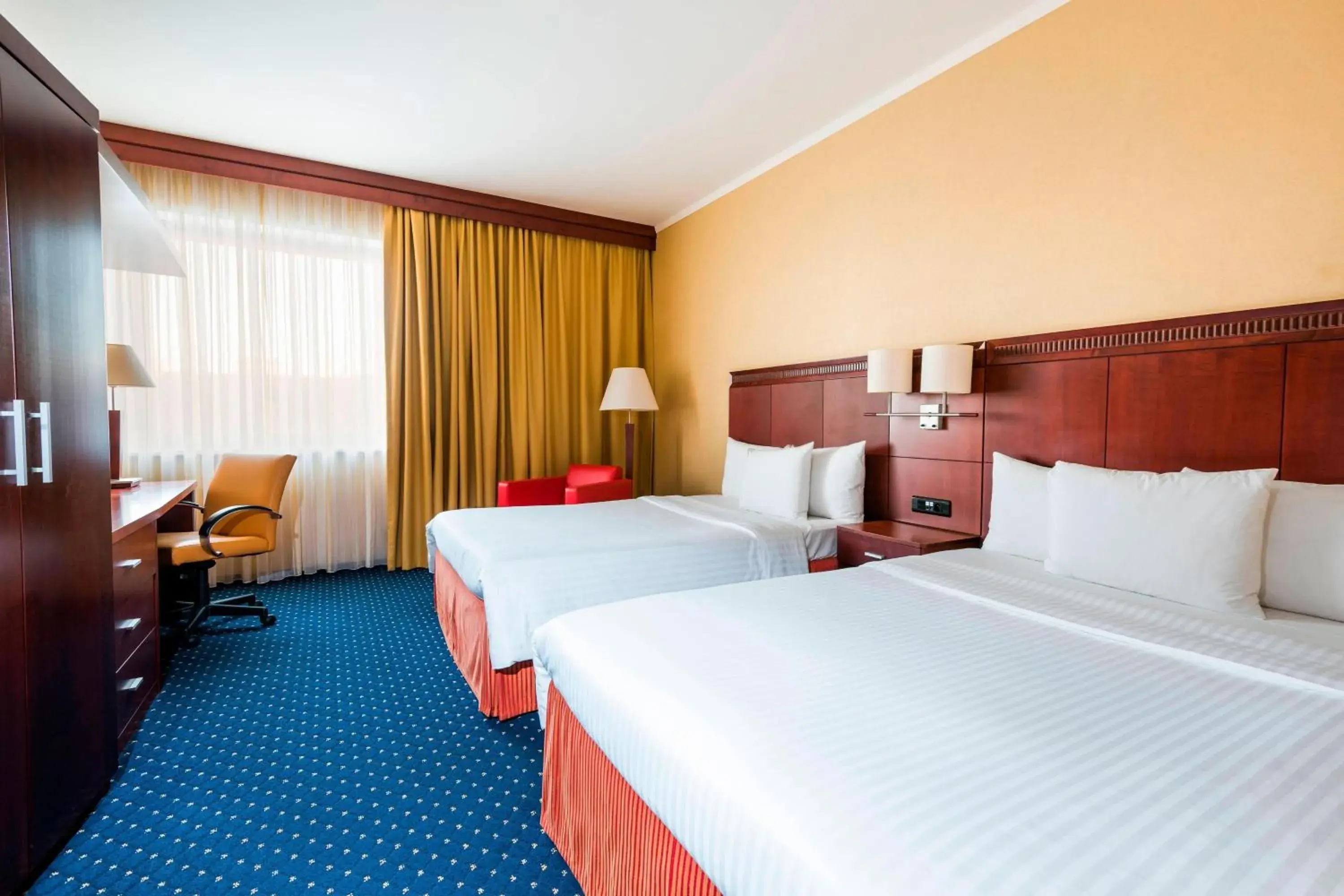 Deluxe Guest room, 2 Doubles, High floor in Courtyard by Marriott Prague City Deluxe Guest room, 2 Doubles, High floor in Courtyard by Marriott Prague City