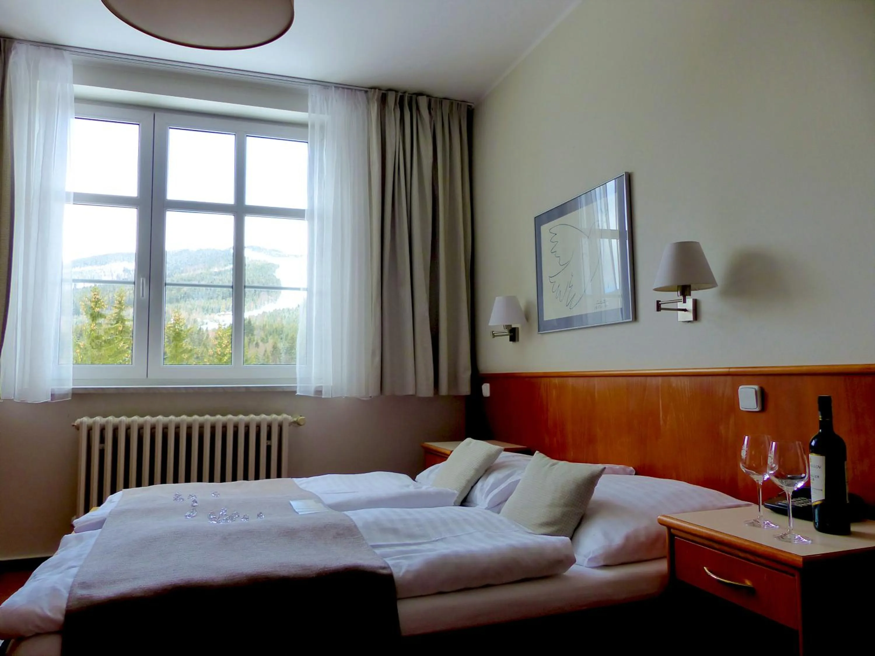 Bed in Hotel Sněžka