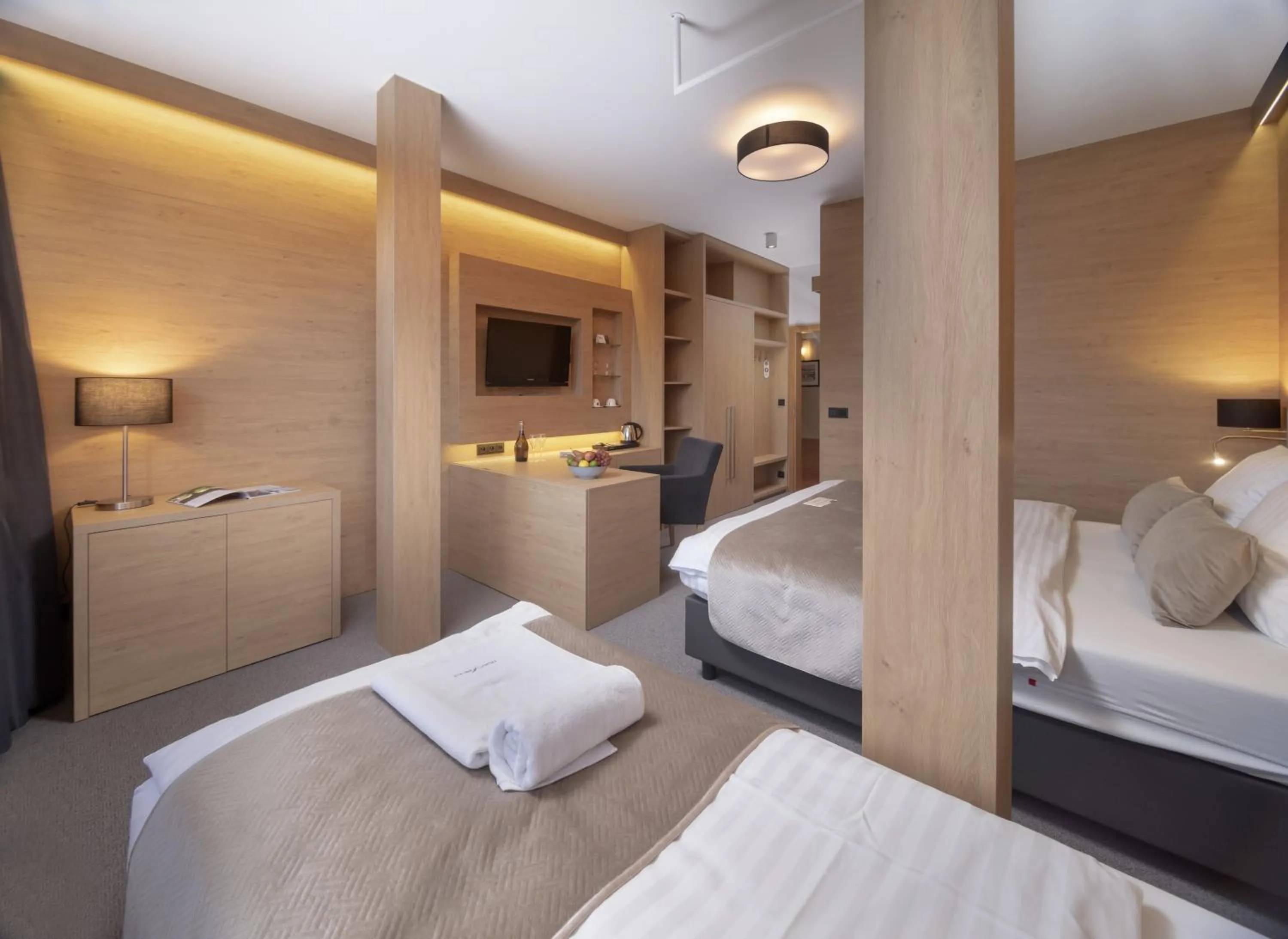 Bed in Hotel Sněžka