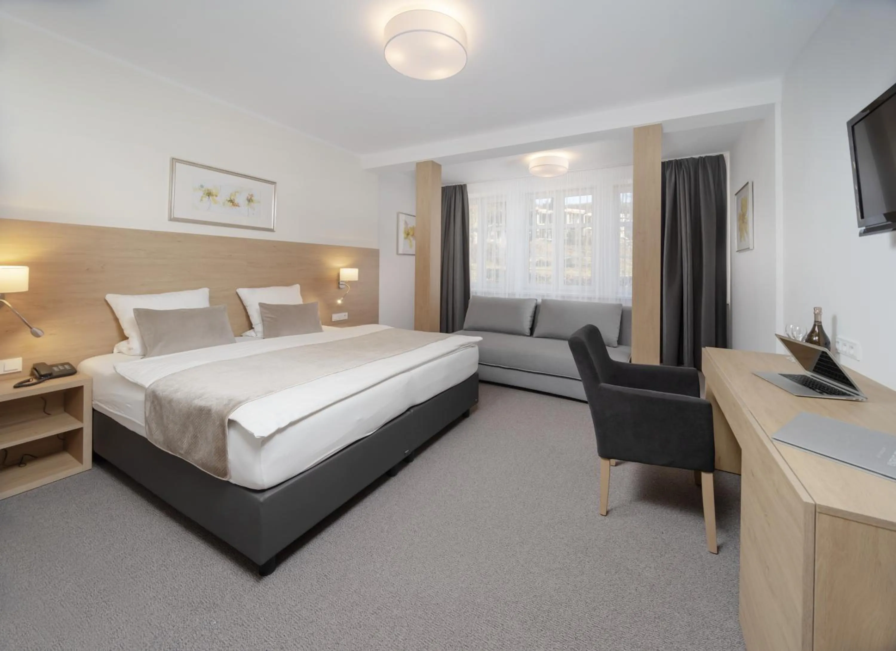 Bed in Hotel Sněžka