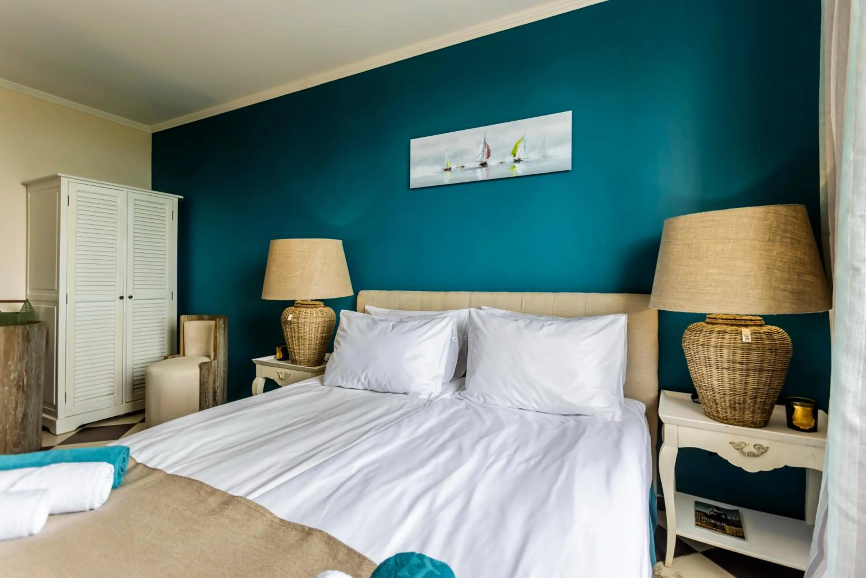 Bedroom, Bed in Touristic Complex Hacienda Beach Apartments Sozopol