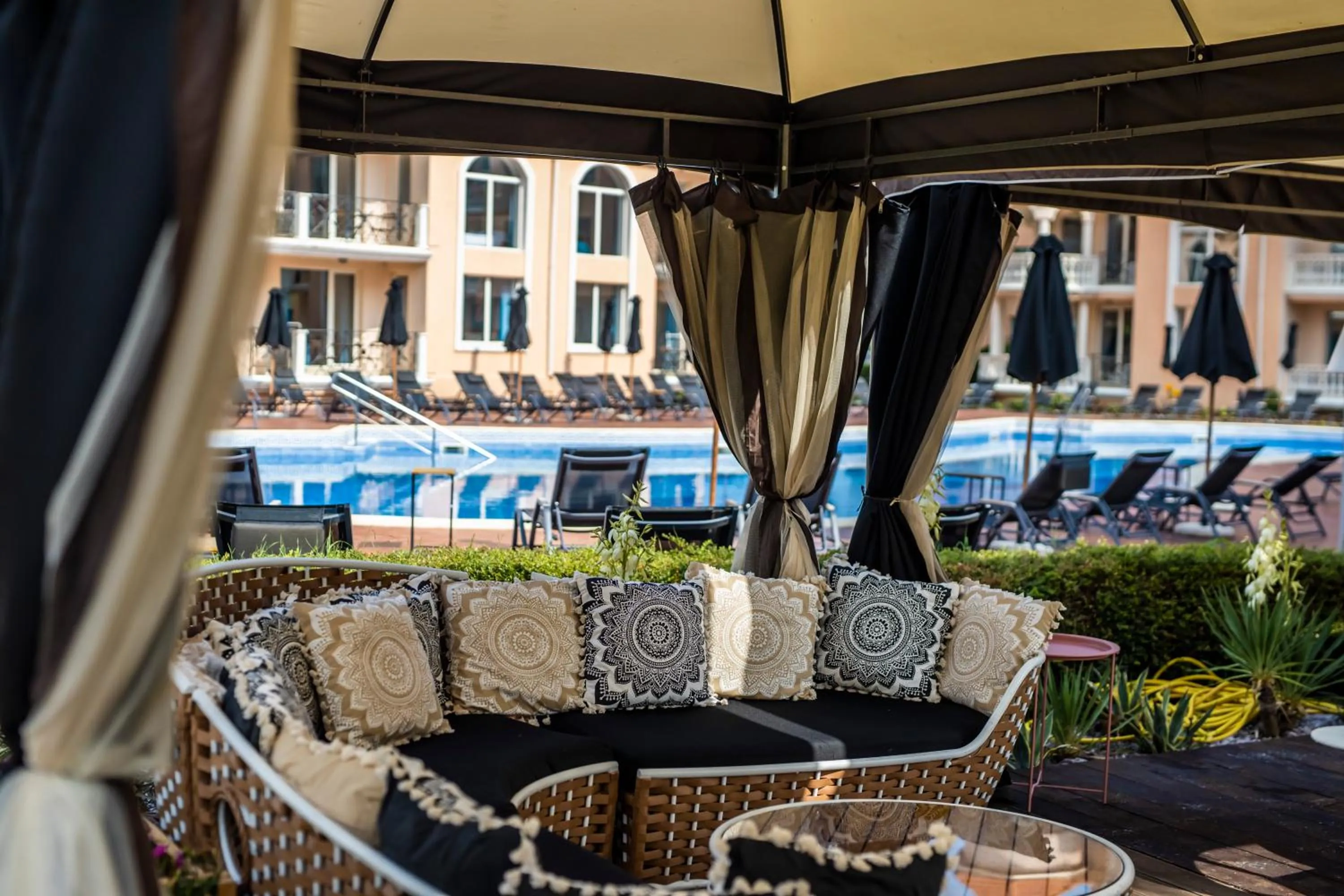 Patio in Touristic Complex Hacienda Beach Apartments Sozopol