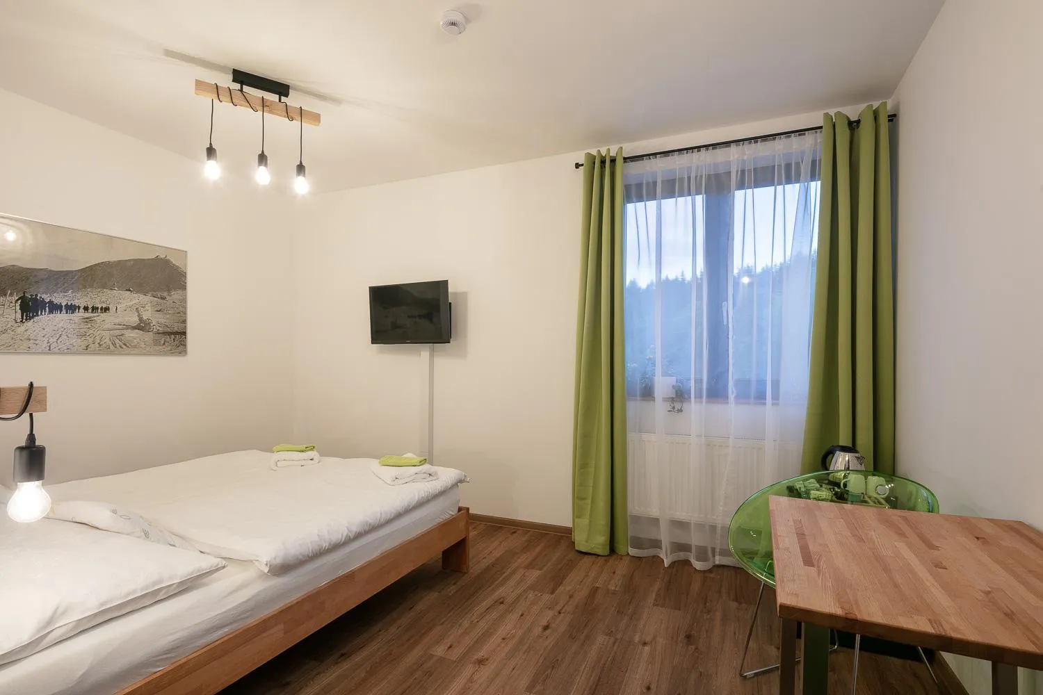 Bed in Hotel U Kabinky