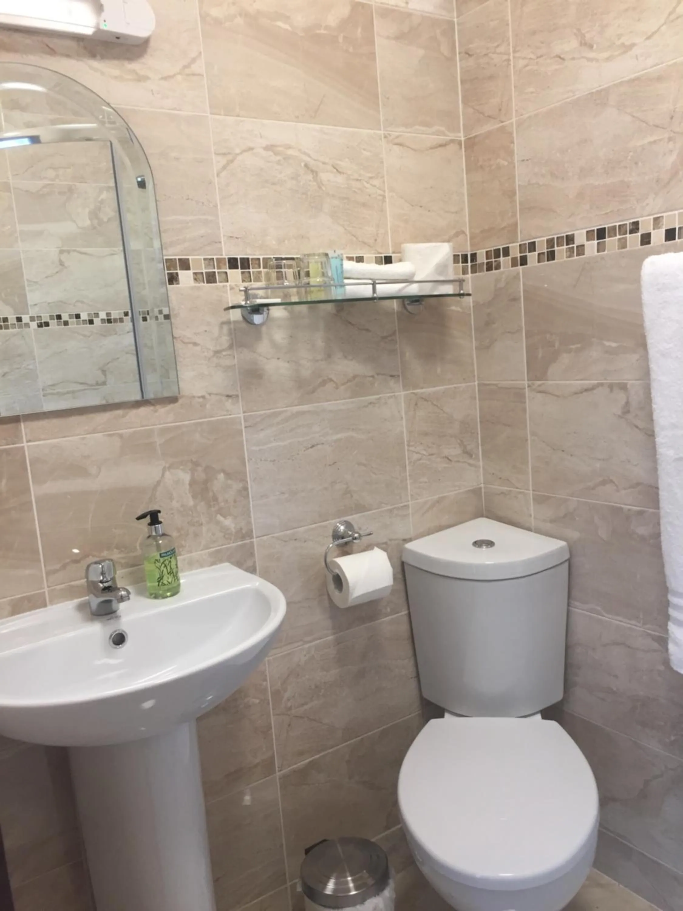 Shower in Ryan's River Lodge B&B