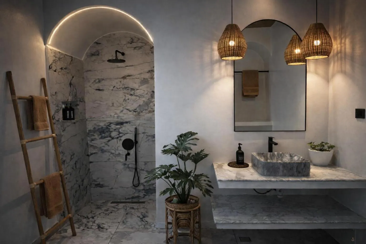 Shower in Pineale Villas, Resort and Spa