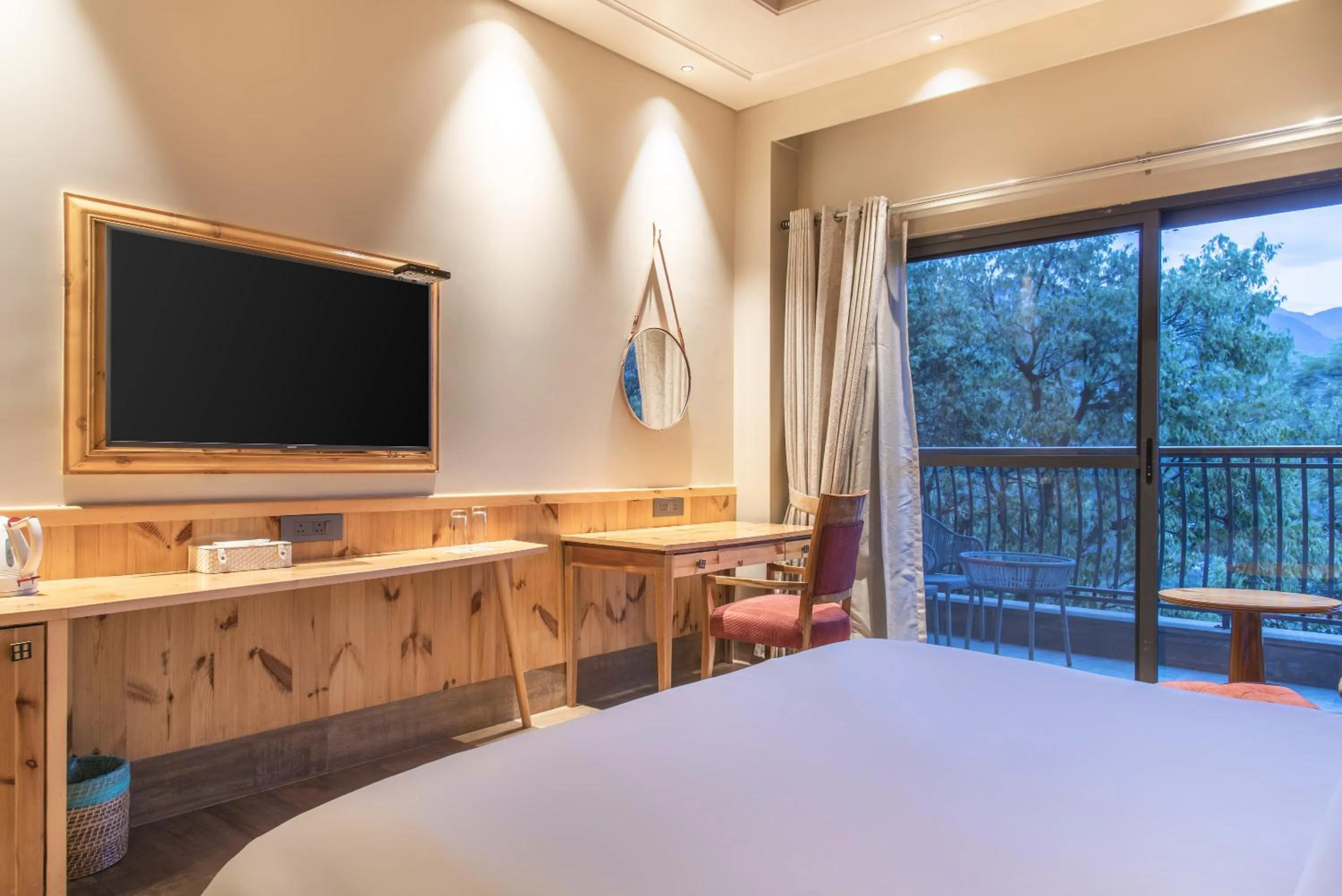 Bed in Echor Mandara TreeVilla Dharamshala