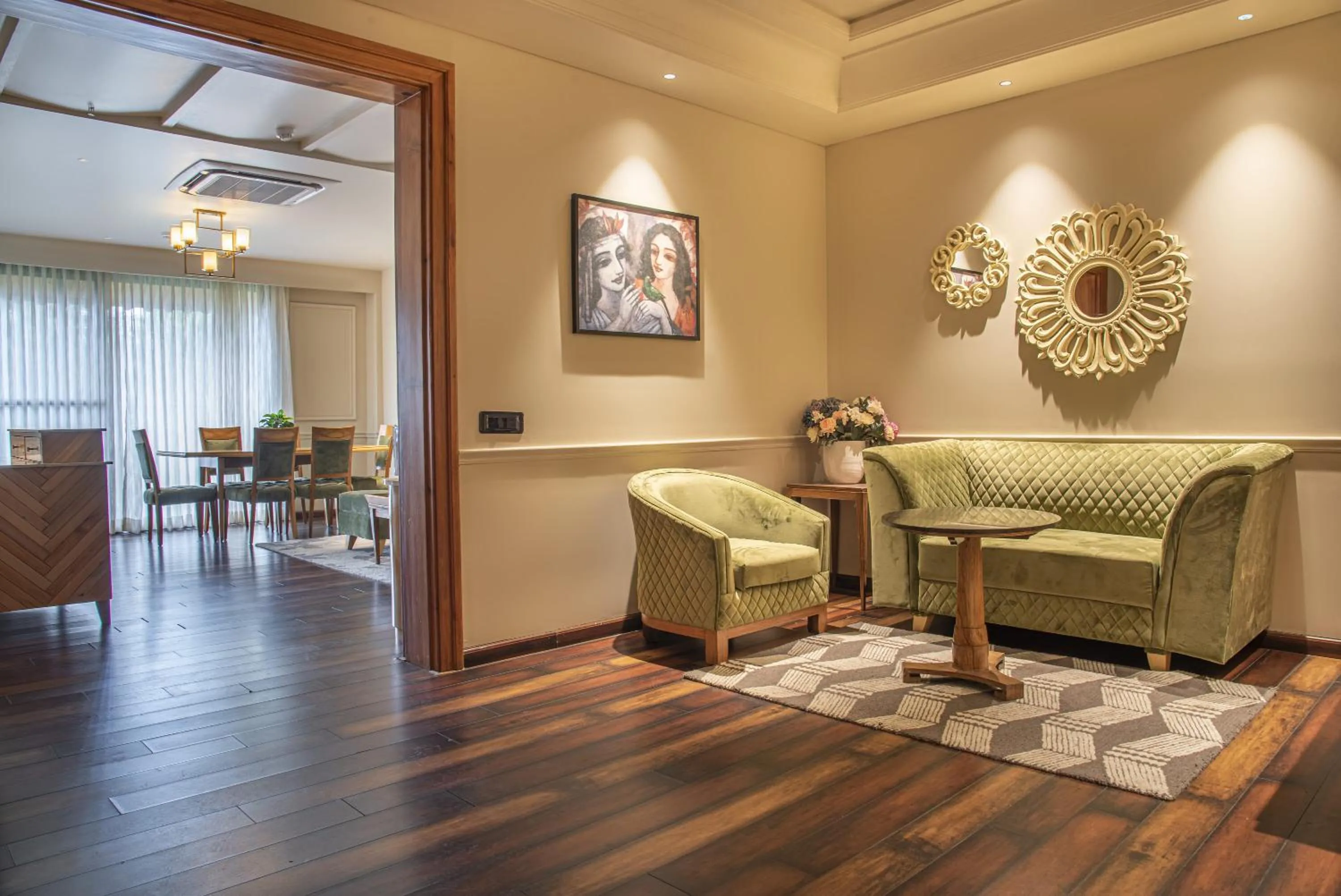 Living room in Echor Mandara TreeVilla Dharamshala