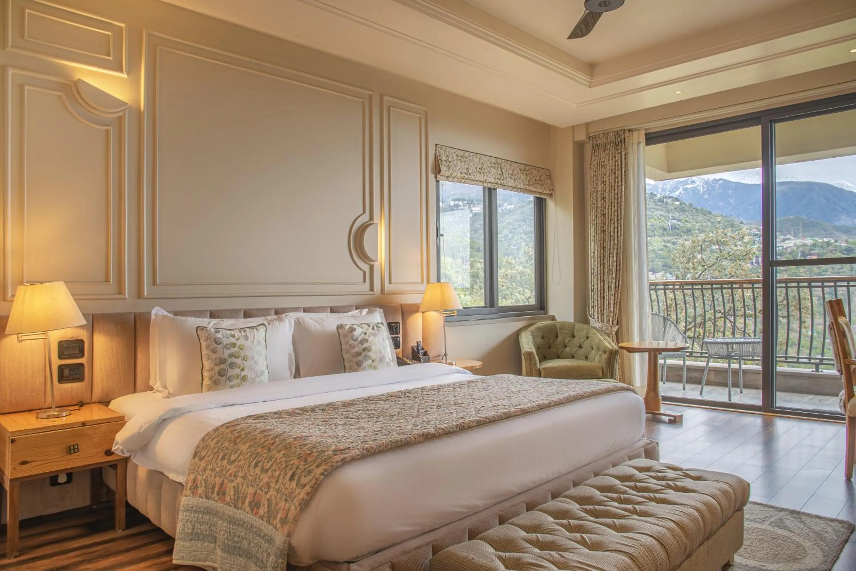 View (from property/room), Bed in Echor Mandara TreeVilla Dharamshala