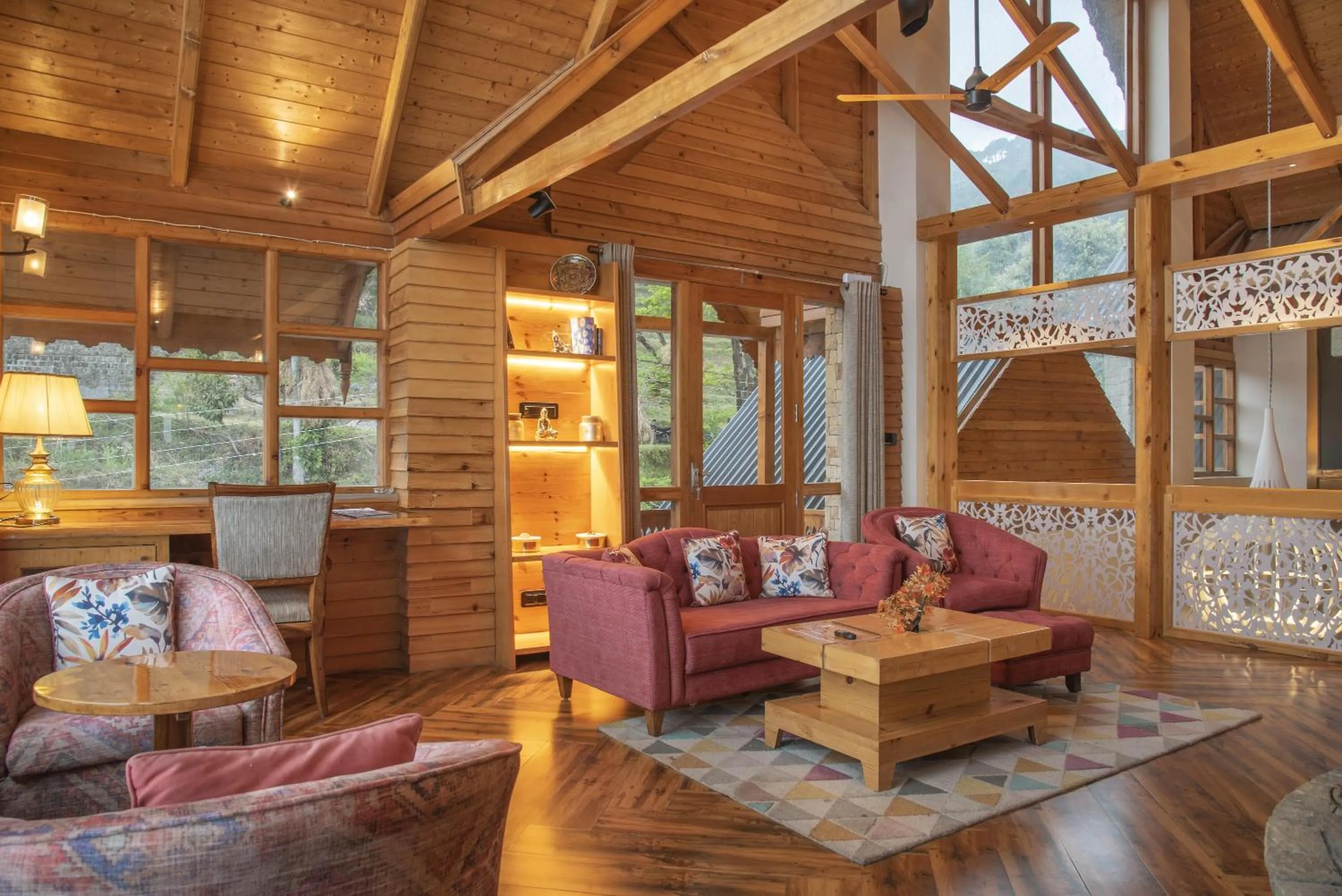 Living room in Echor Mandara TreeVilla Dharamshala