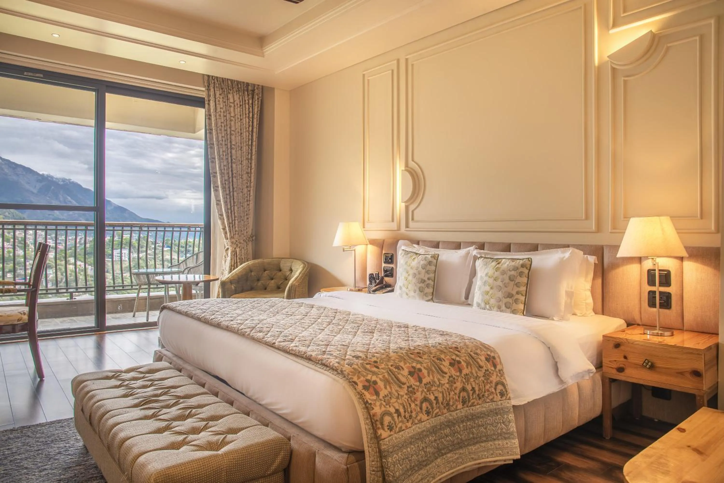 View (from property/room), Bed in Echor Mandara TreeVilla Dharamshala