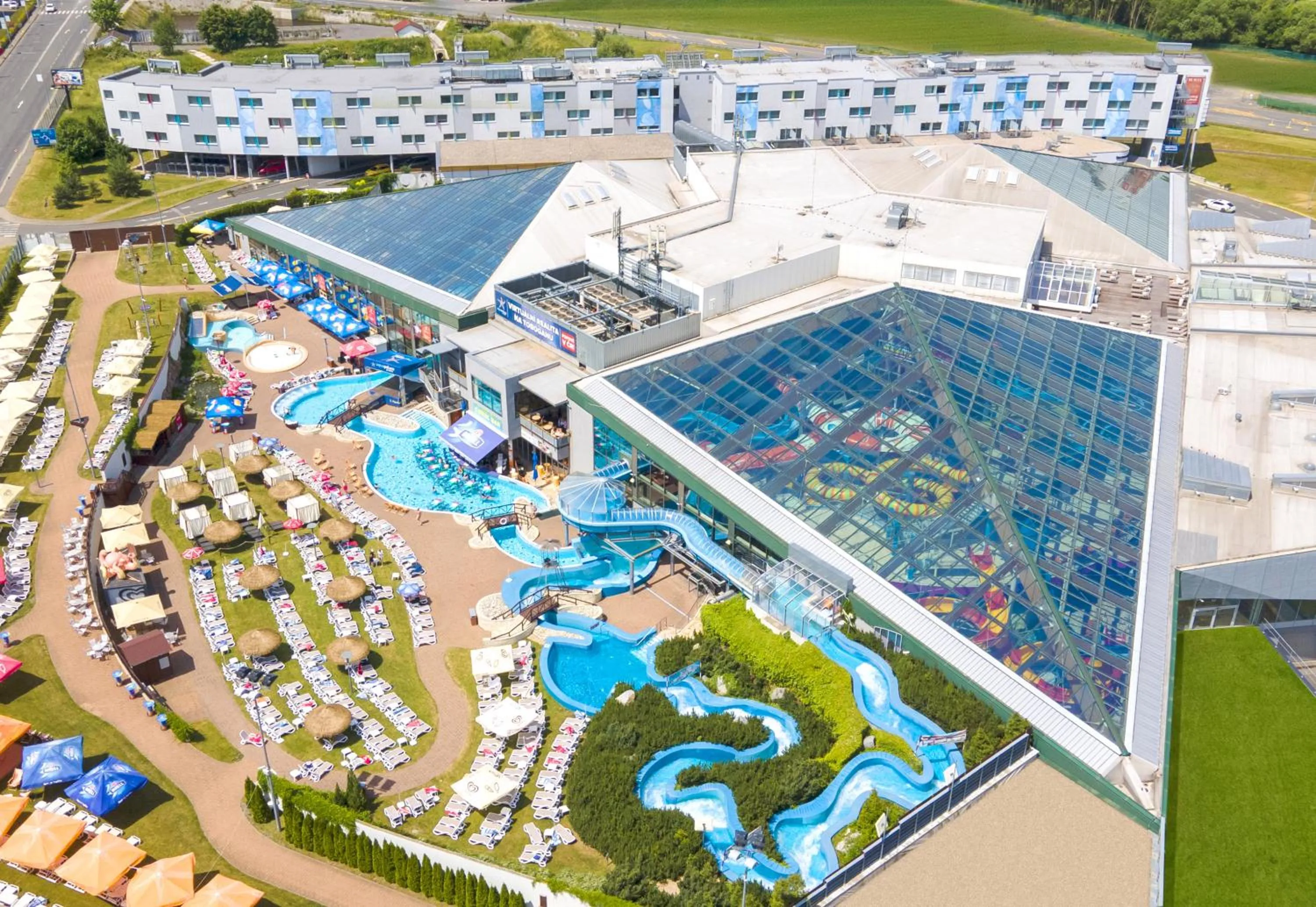 Bird's eye view in Aquapalace Hotel Prague