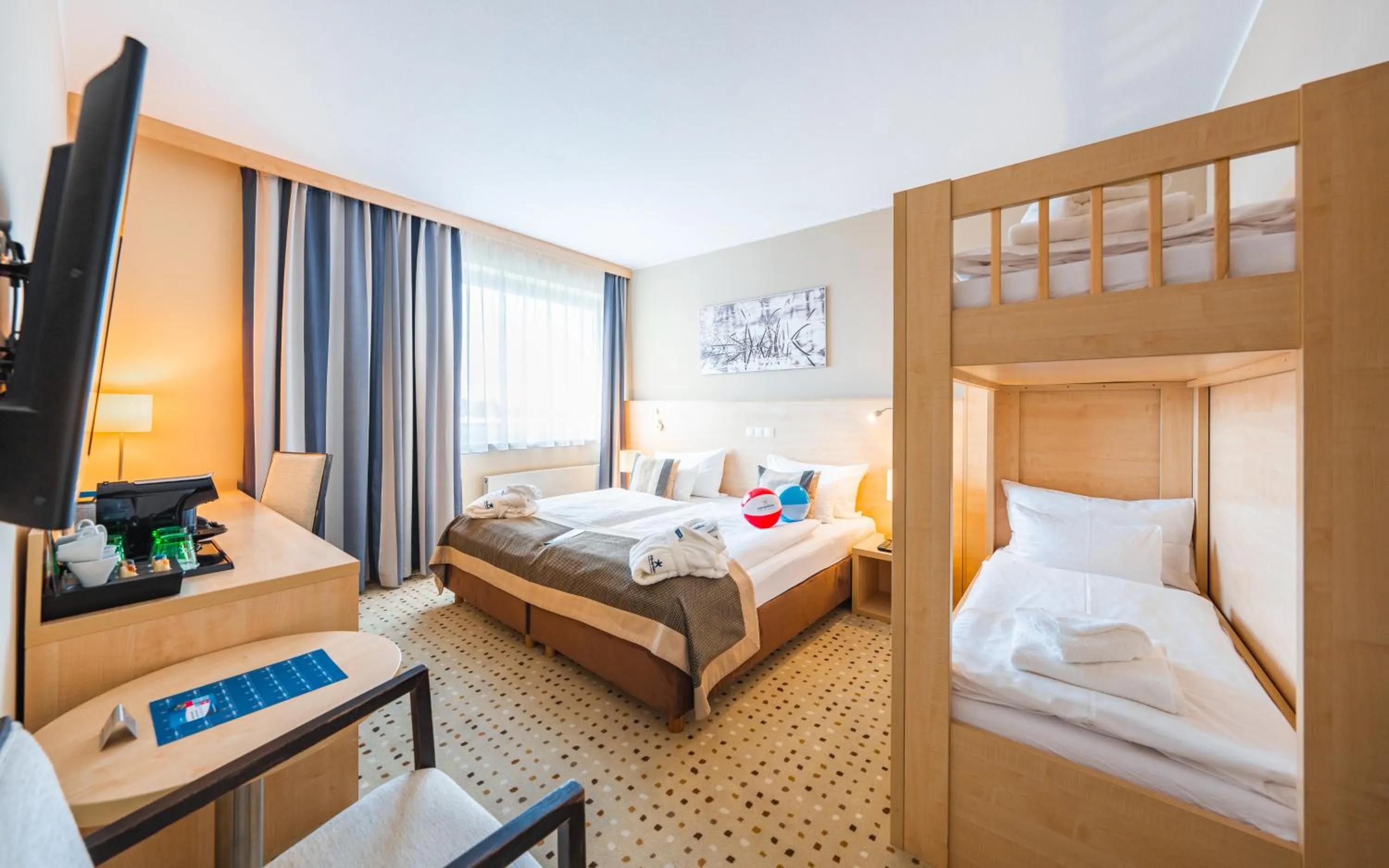 Bed in Aquapalace Hotel Prague