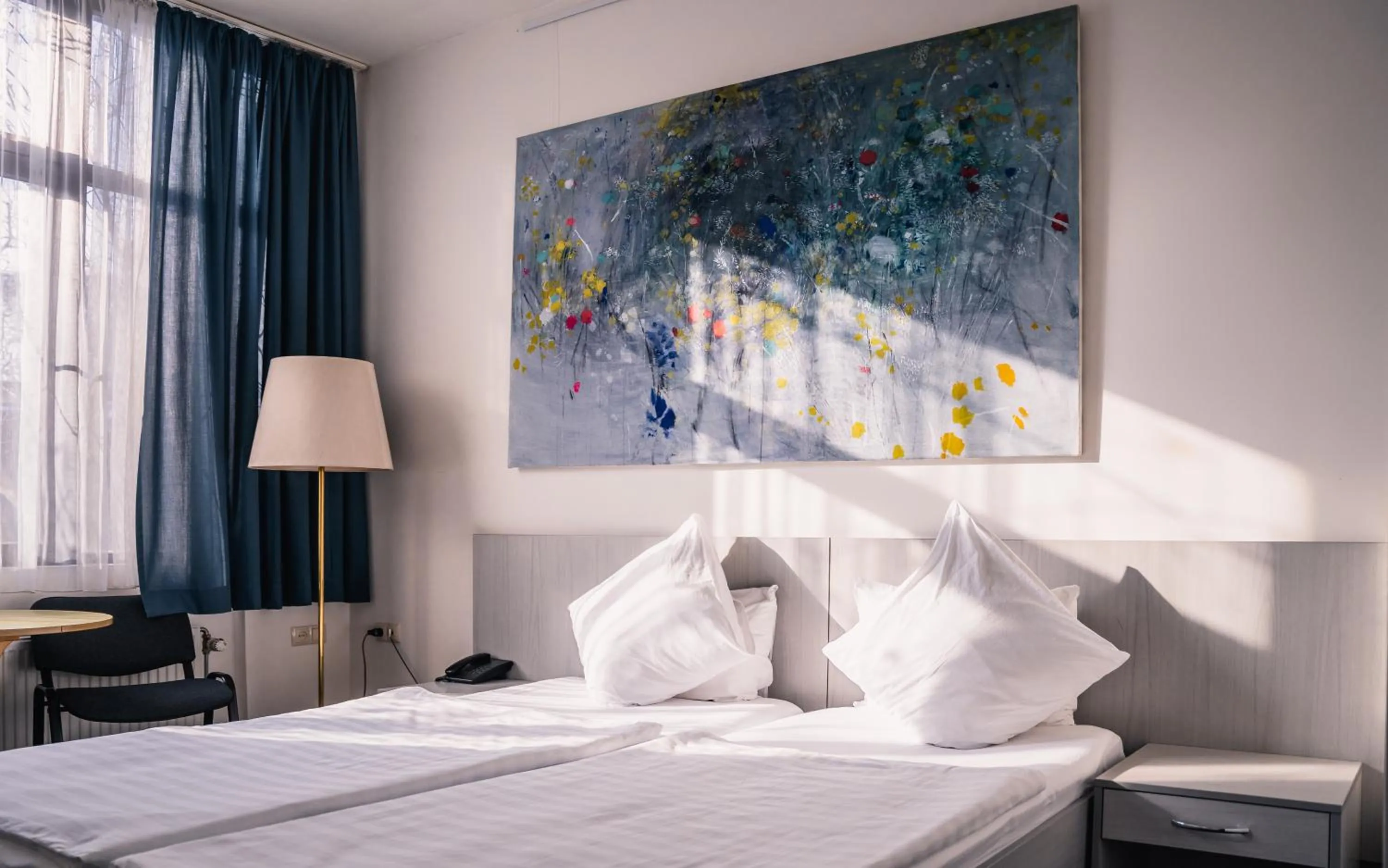 Decorative detail, Bed in Berlin ART Hotel