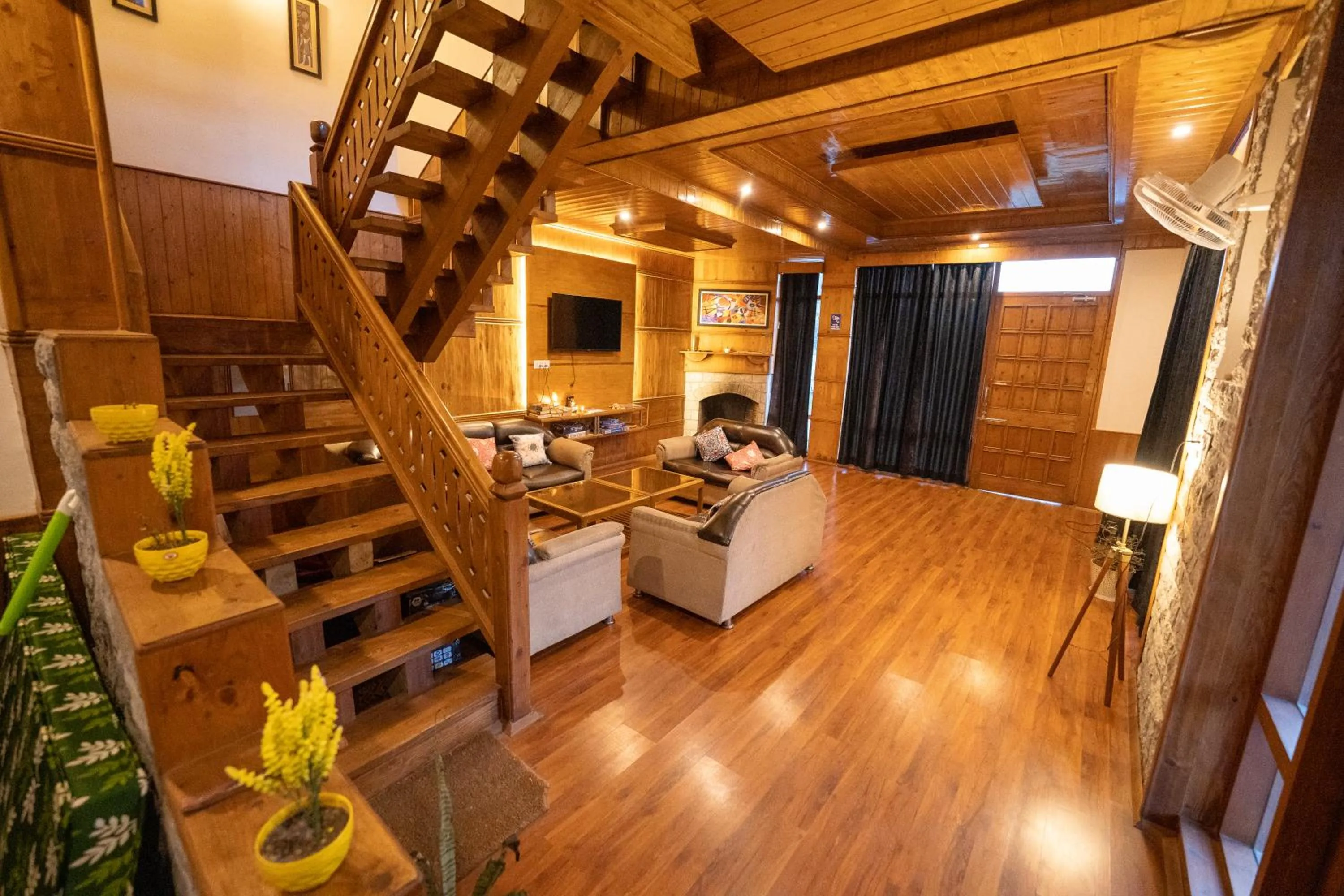 Seating area in Amarys Boutique Stays Manali